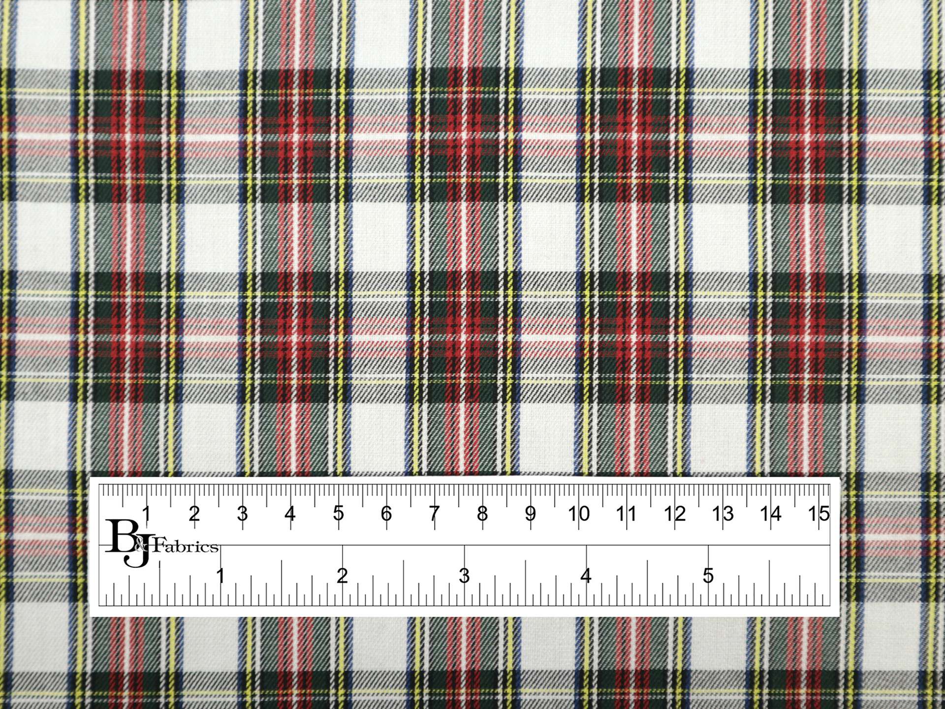 Cotton Twill Plaid in Ivory