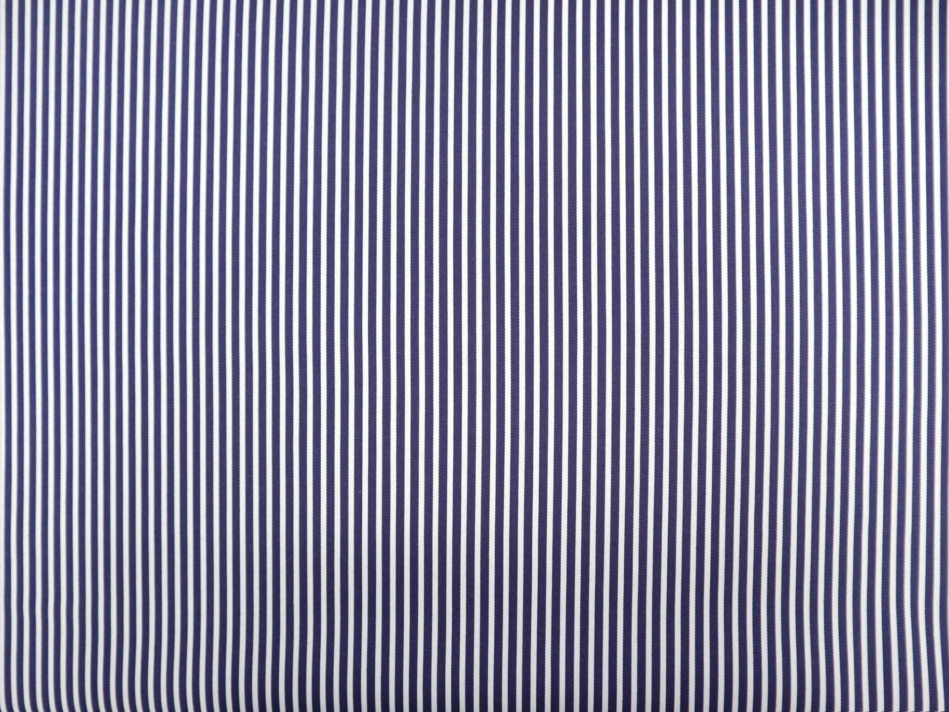 Stretch Cotton Sateen Stripe in Navy