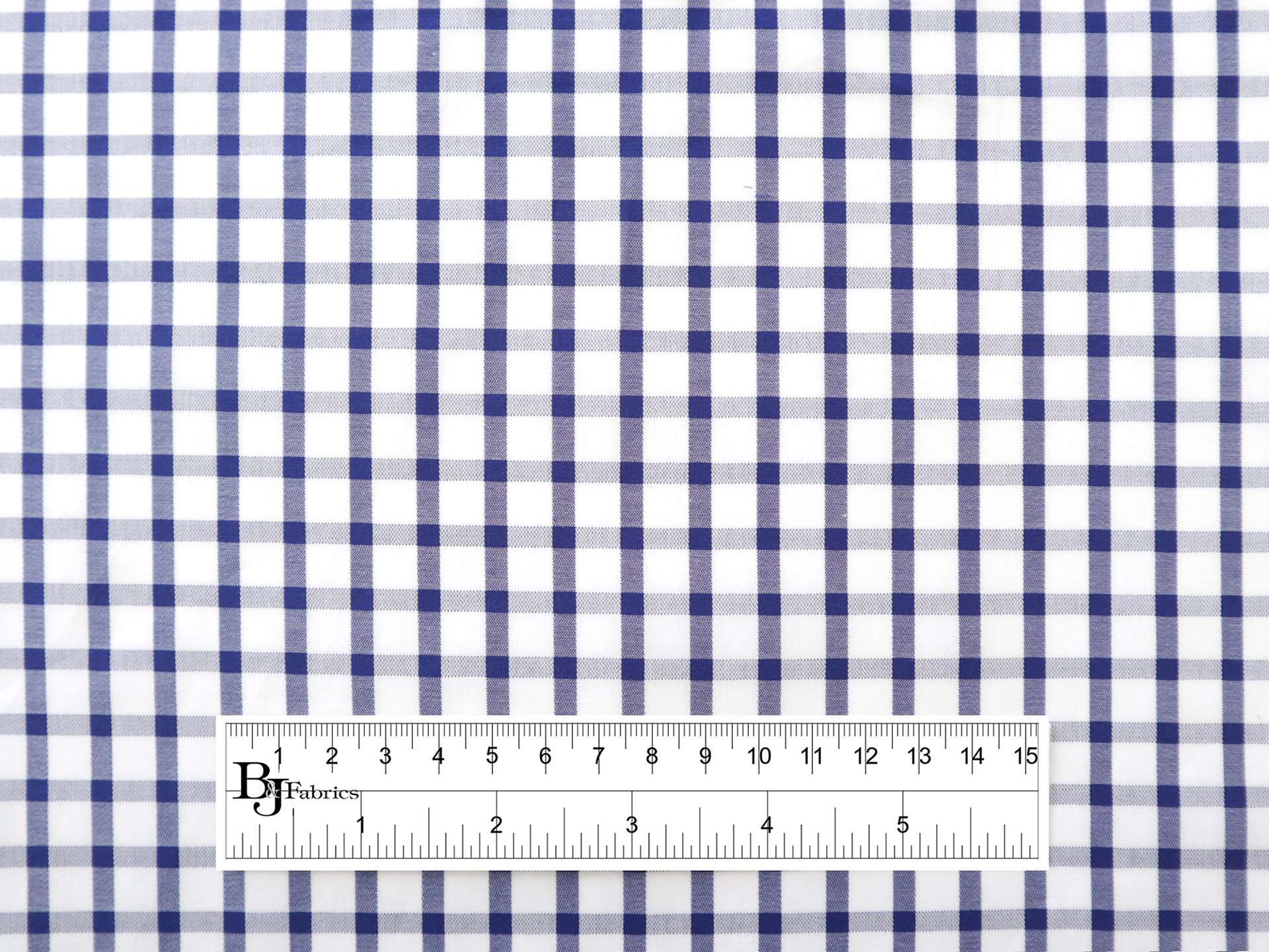 Cotton Check Shirting in Royal Blue
