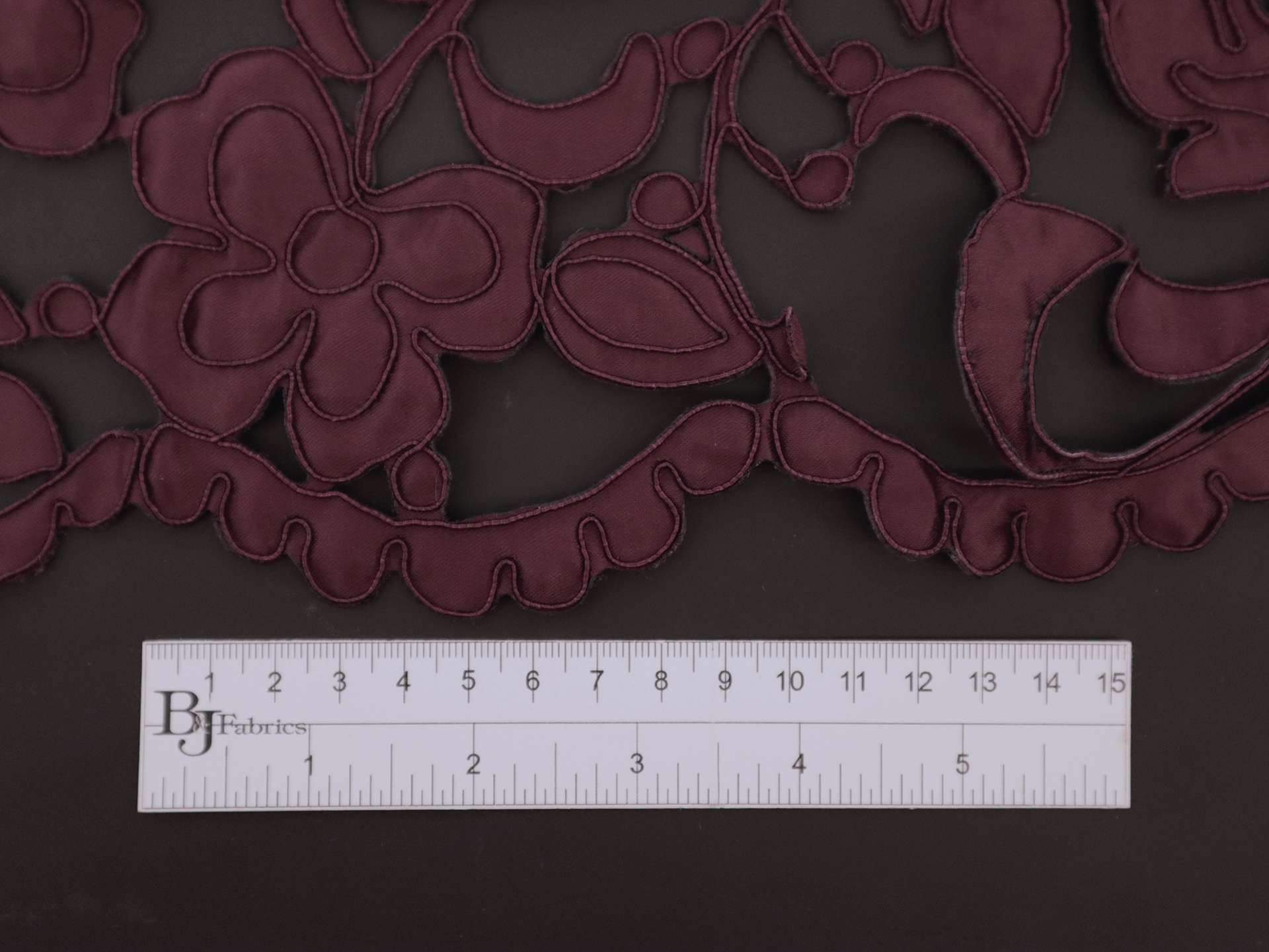 Laser Cut Corded Satin with Floral Pattern