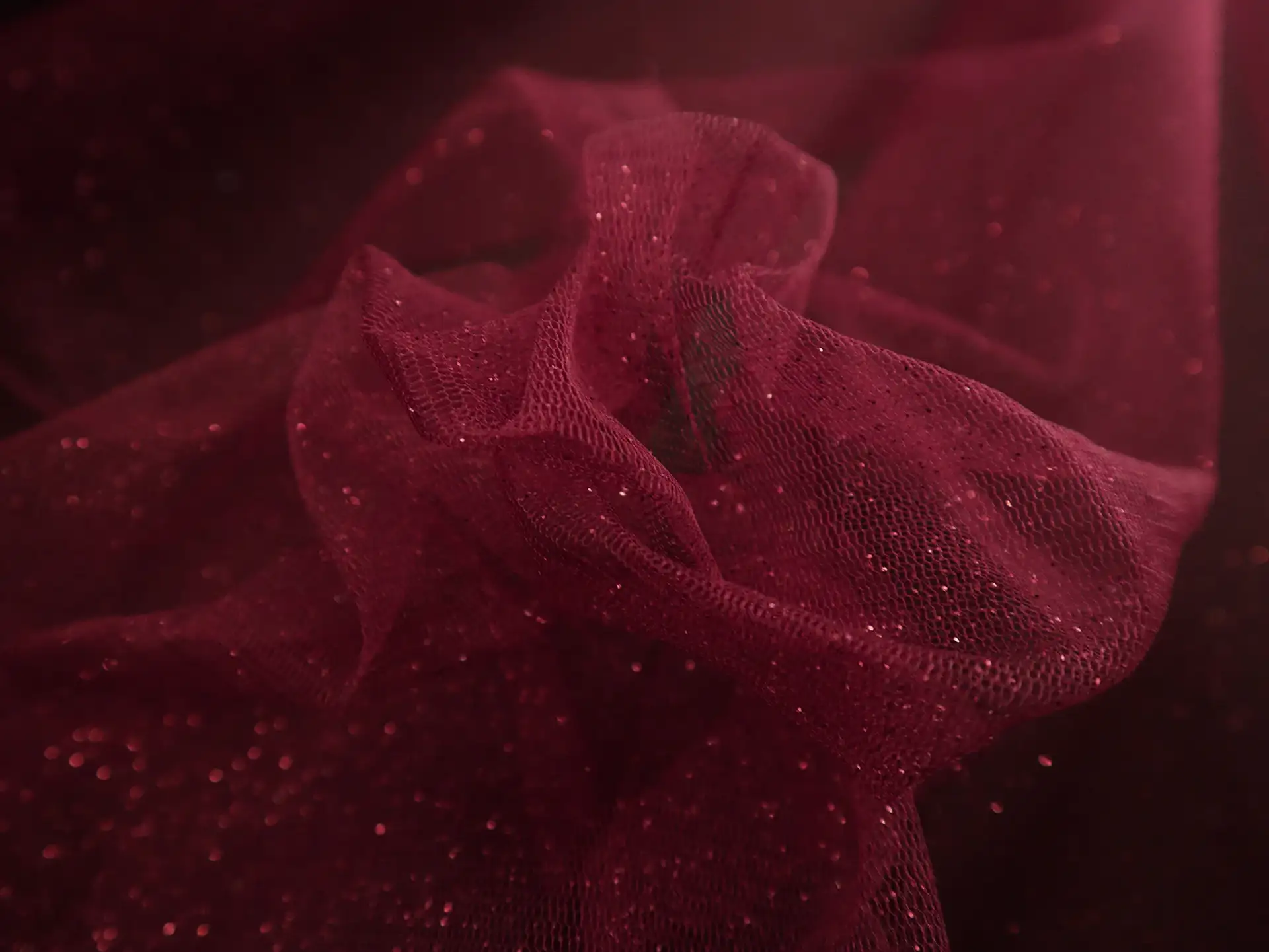 Glitter Tulle in Wine
