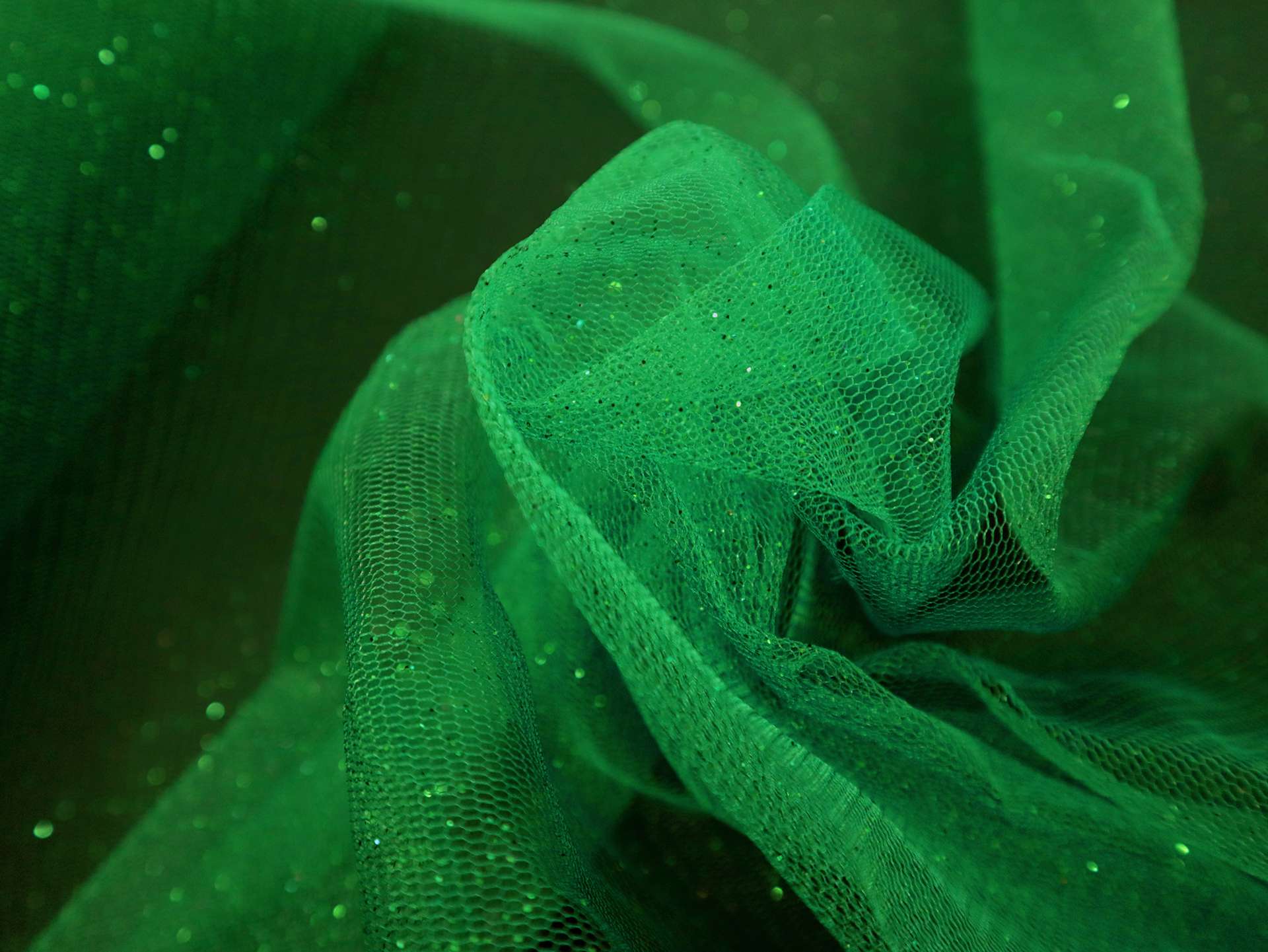 Glitter Tulle in Emerald