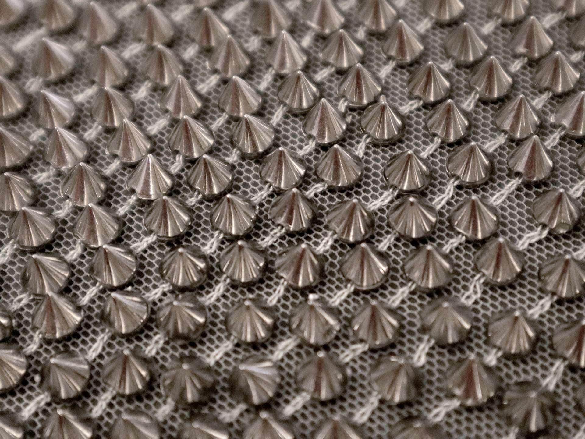 Novelty Beaded Tulle with Spikes