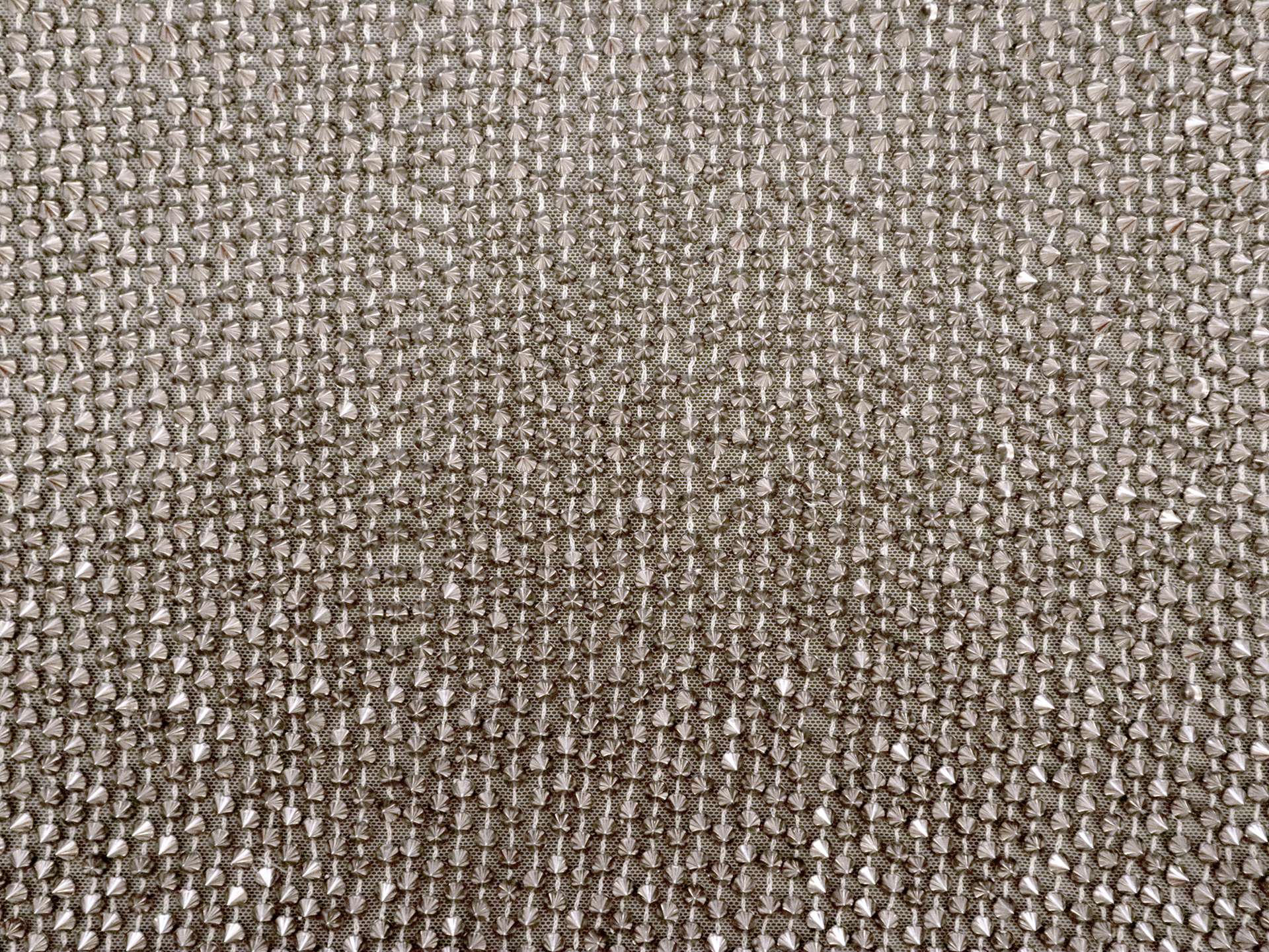 Novelty Beaded Tulle with Spikes