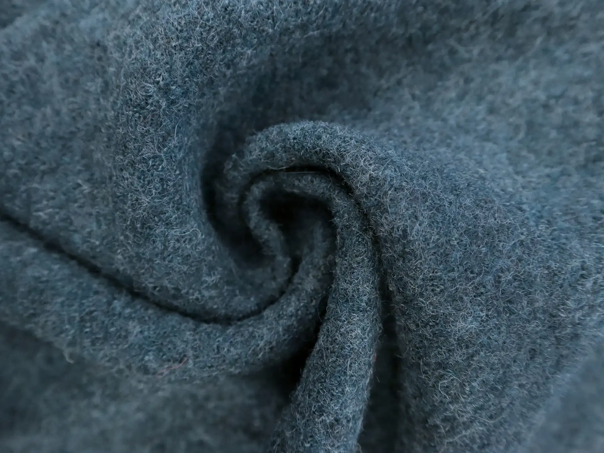 Imported Boiled Wool in Dark Teal
