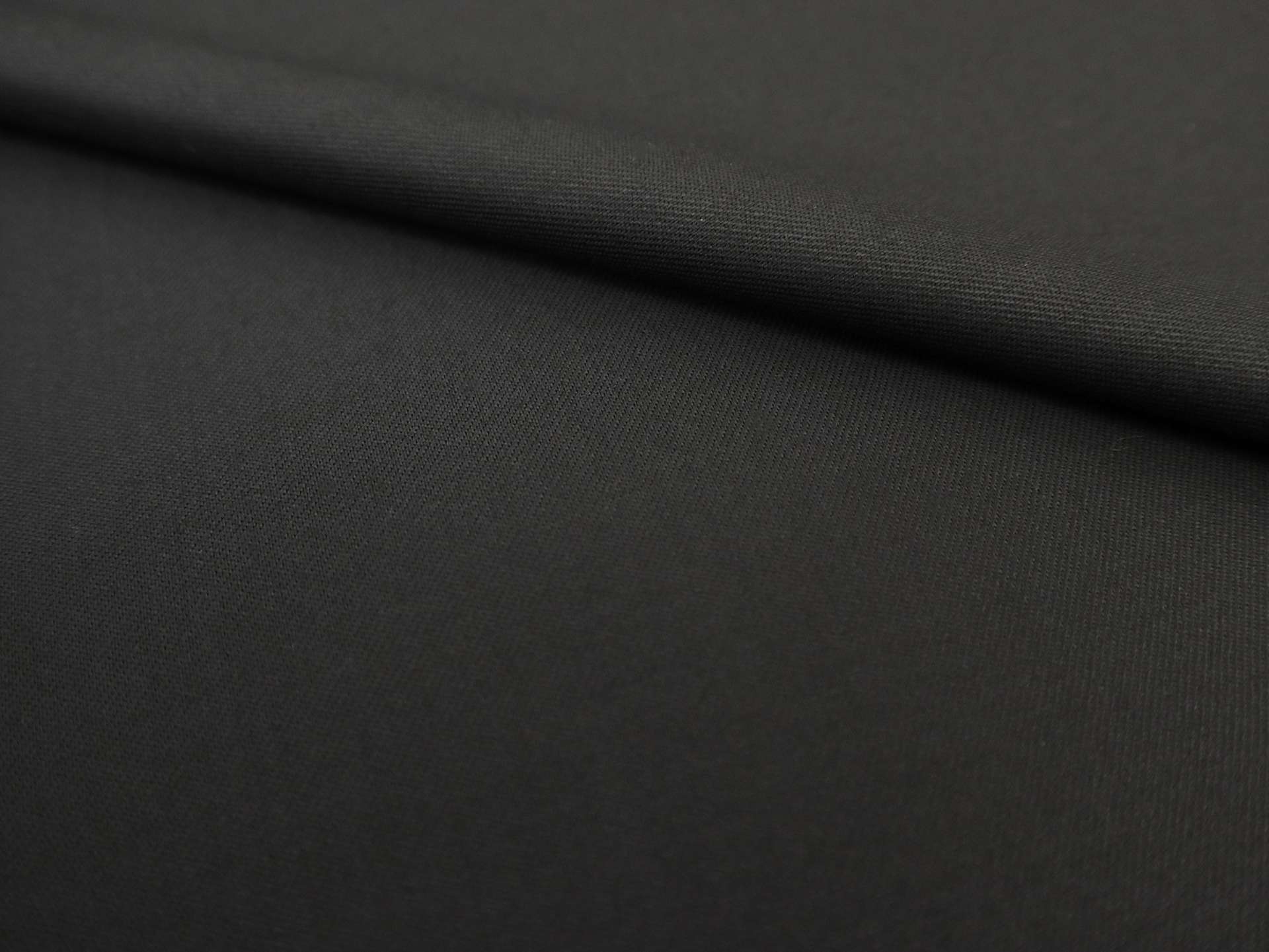 Italian Wool Lycra Gabardine in Nero Black