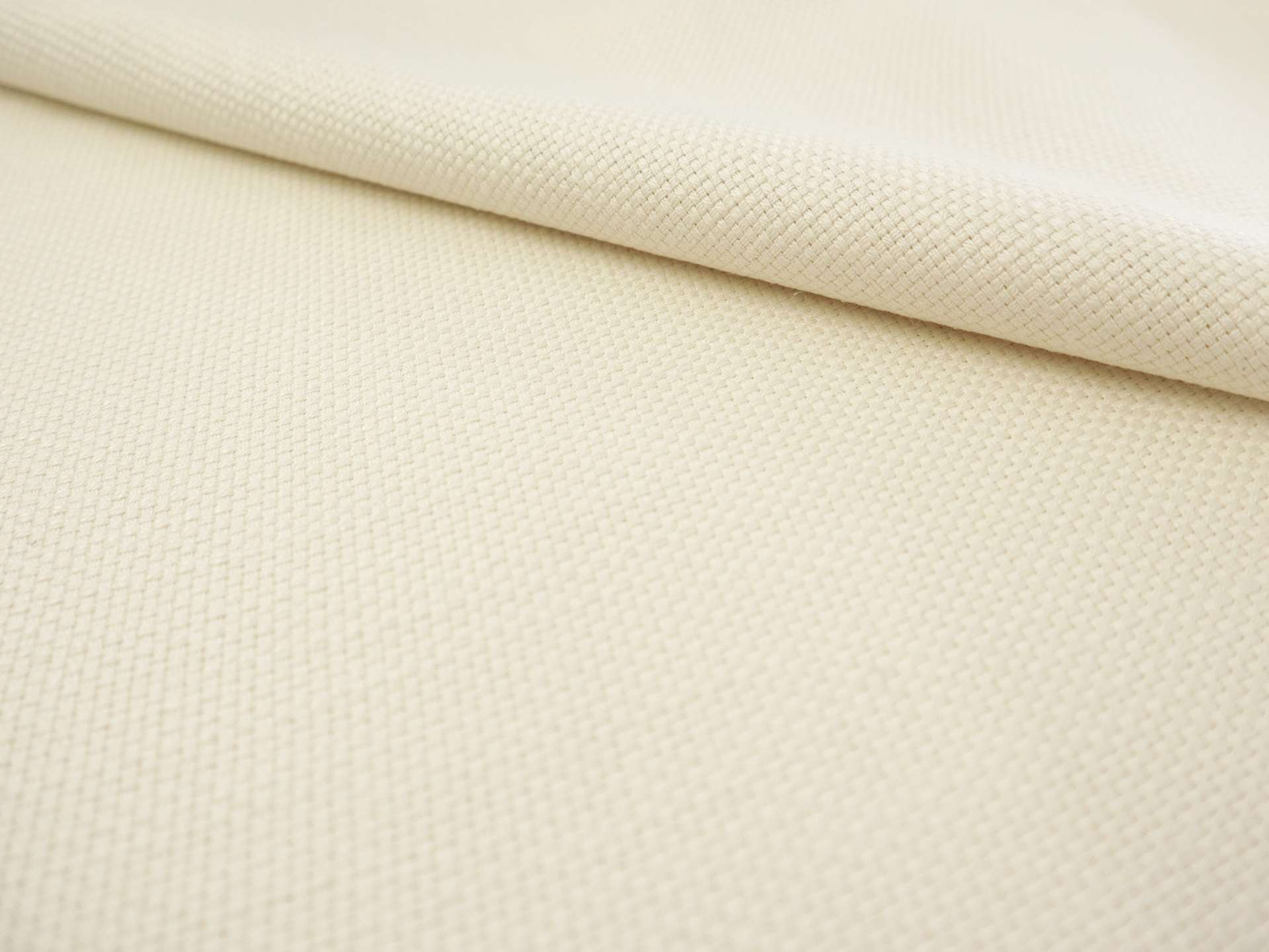 Linen Cotton Petite Basket Weave Upholstery in Ecru