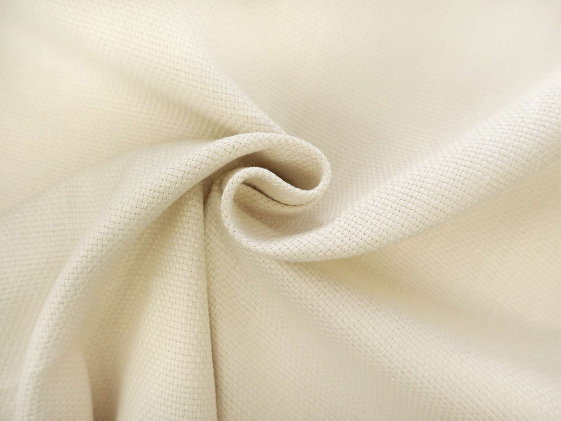 Linen Cotton Petite Basket Weave Upholstery in Ecru