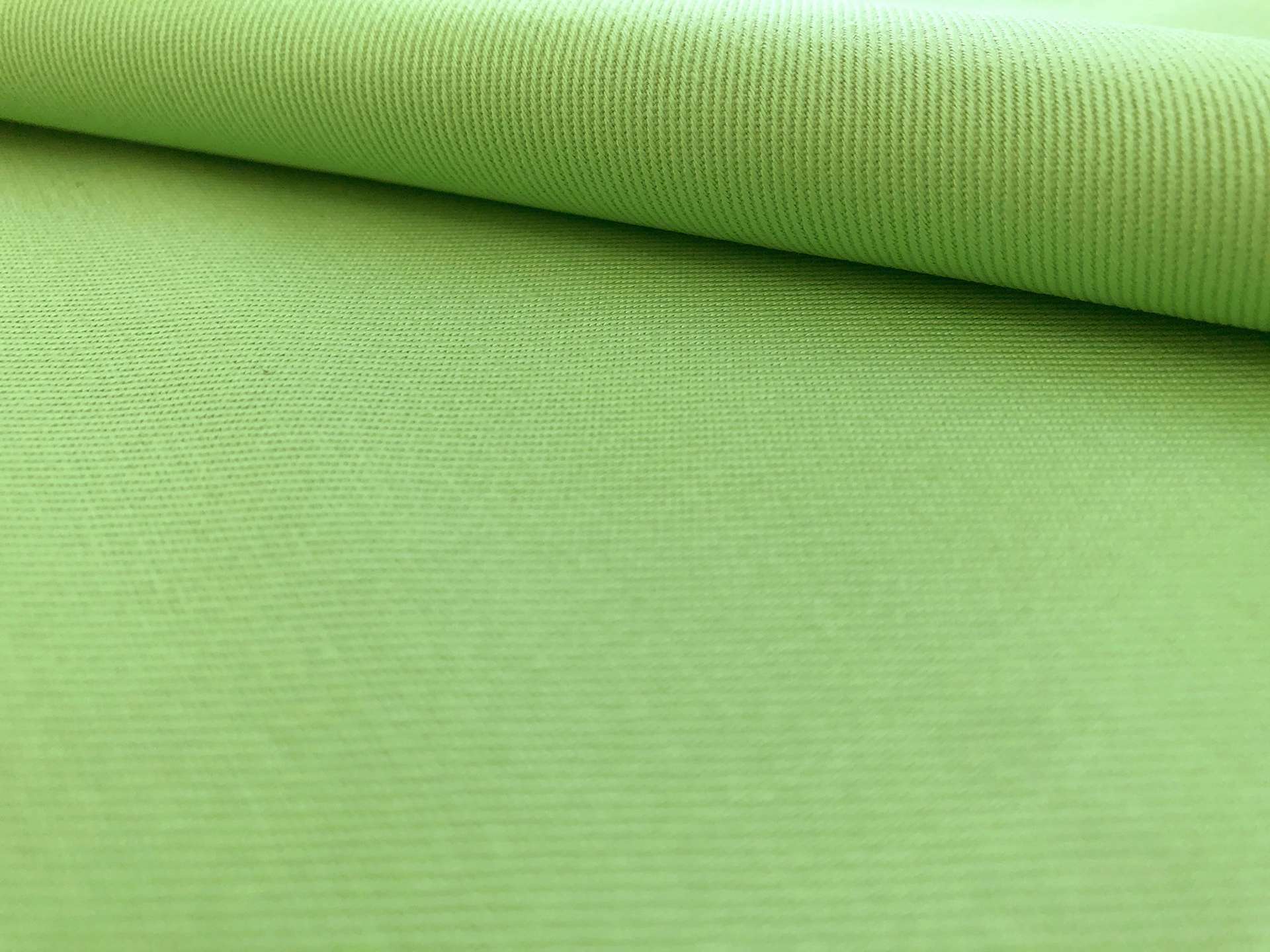 Polyester & Cotton Twill in Green Apple
