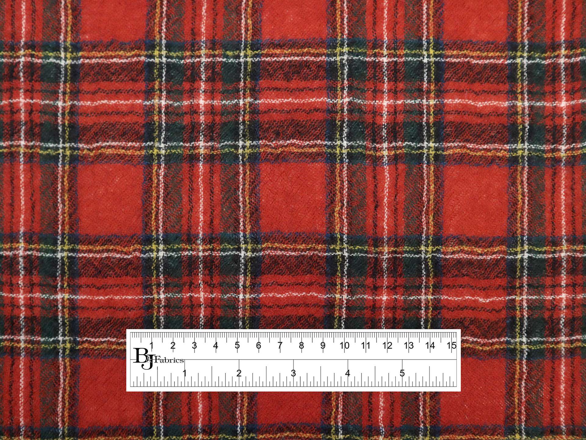 Japanese Wool Stewart Plaid Gauze in Crimson