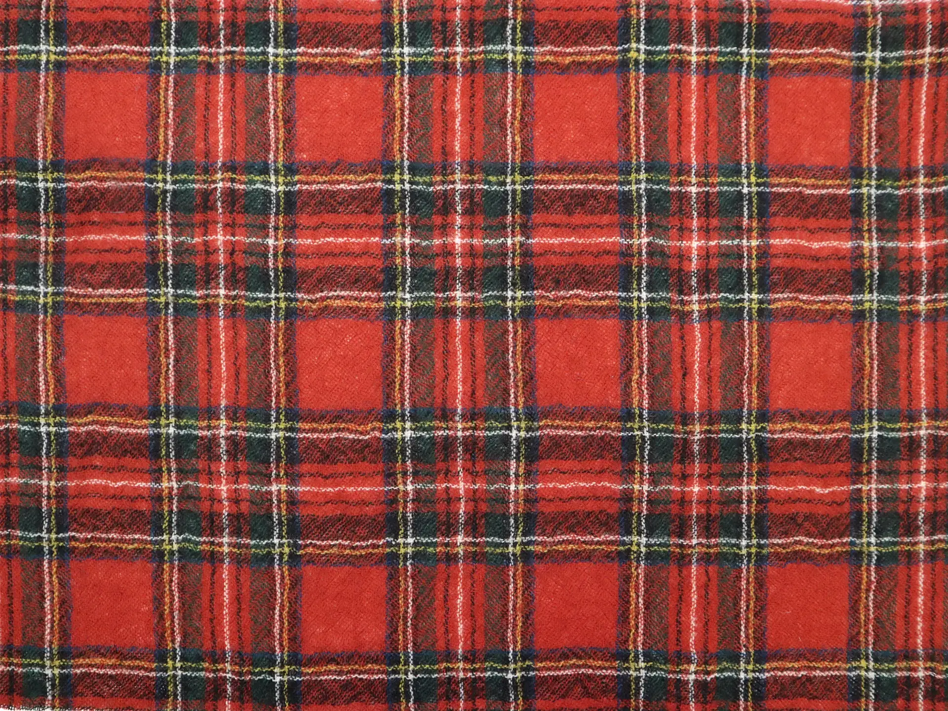 Japanese Wool Stewart Plaid Gauze in Crimson