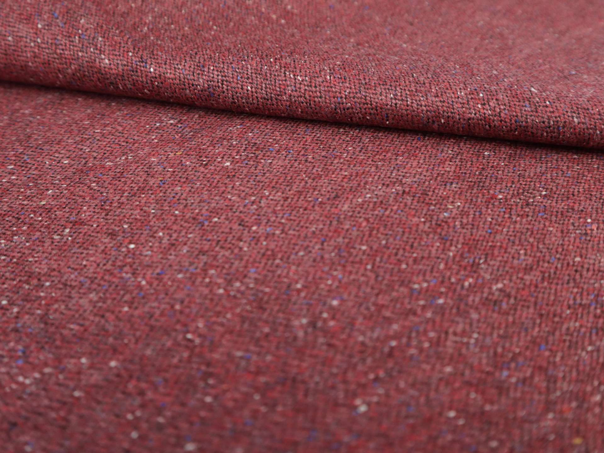 Italian Wool Blend Tweed in Ciclamino Red
