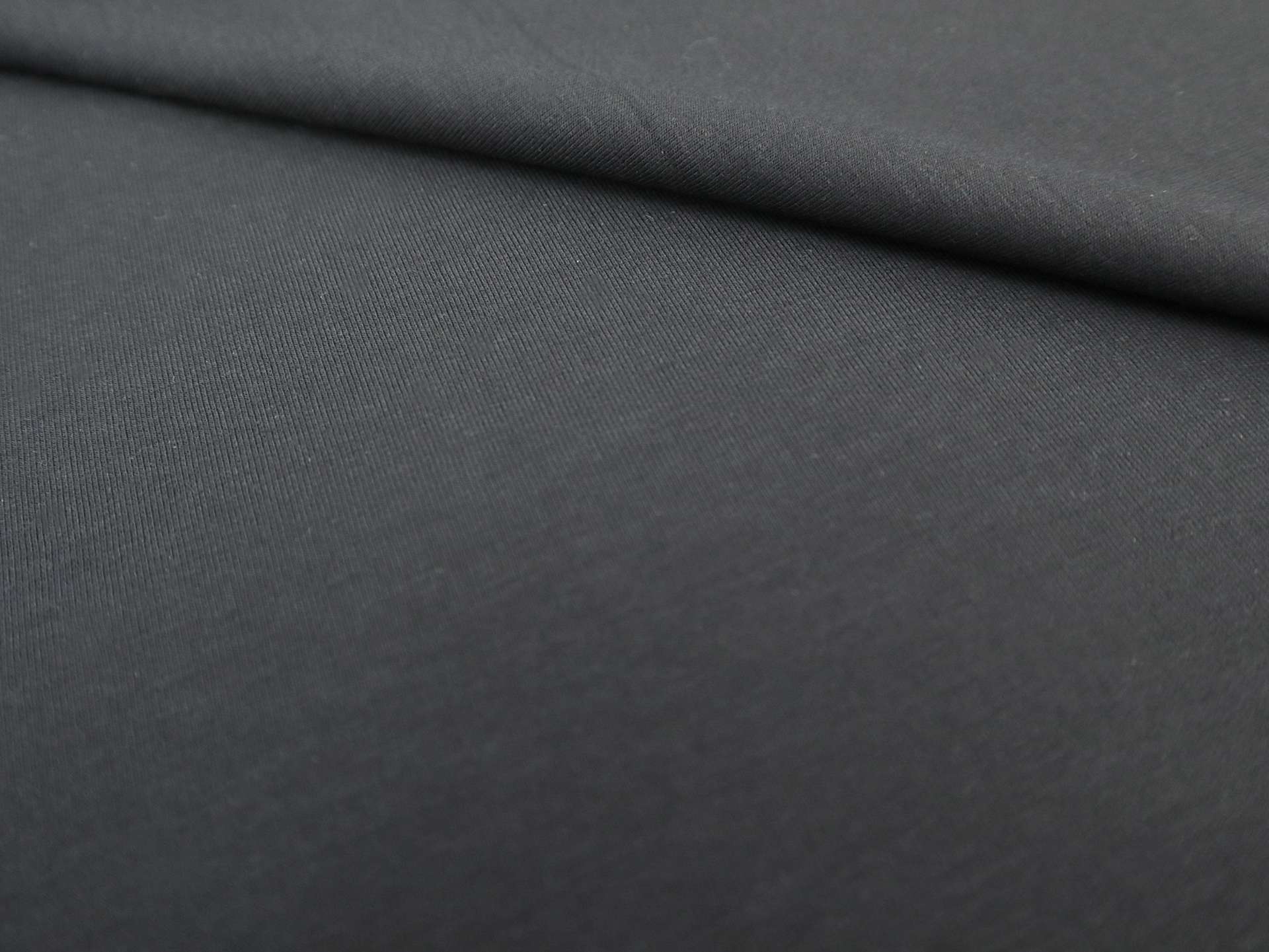 Bamboo Rayon & Merino Blend Sweatshirt Fleece in Black
