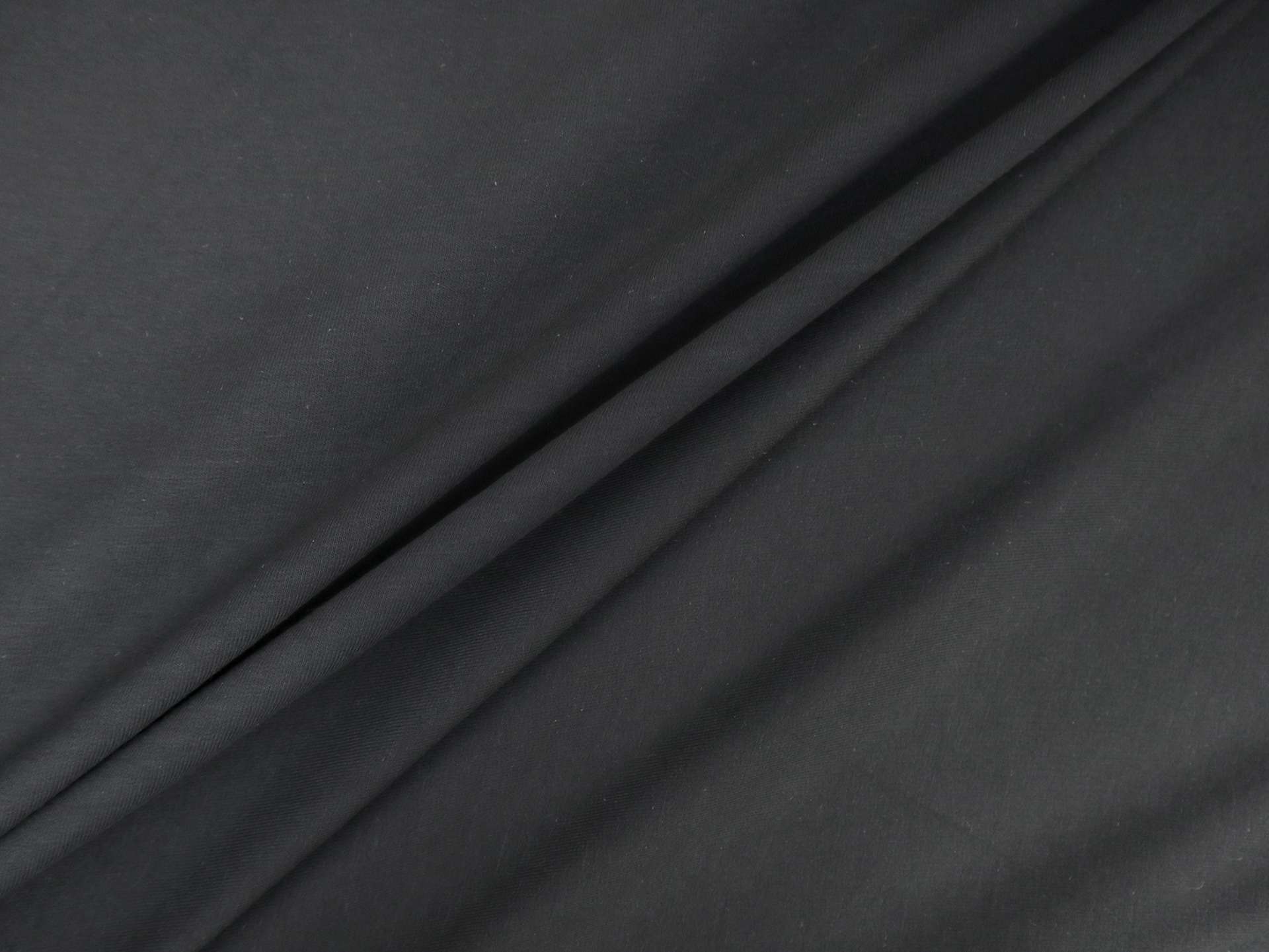 Bamboo Rayon & Merino Blend Sweatshirt Fleece in Black