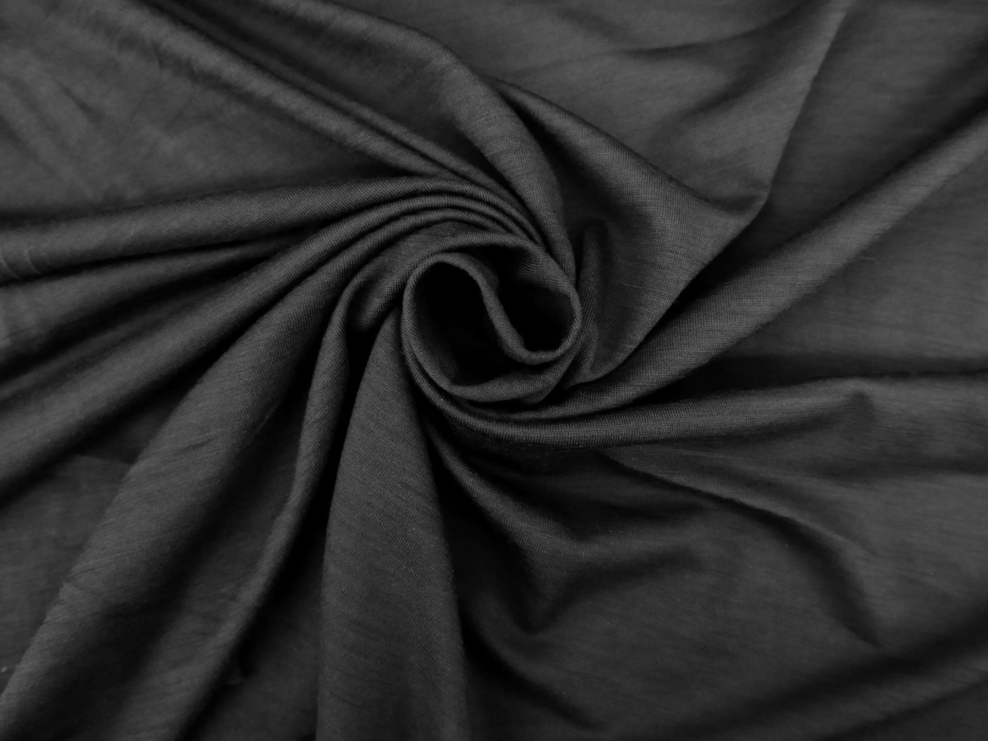Super Fine Merino Wool Jersey in Black