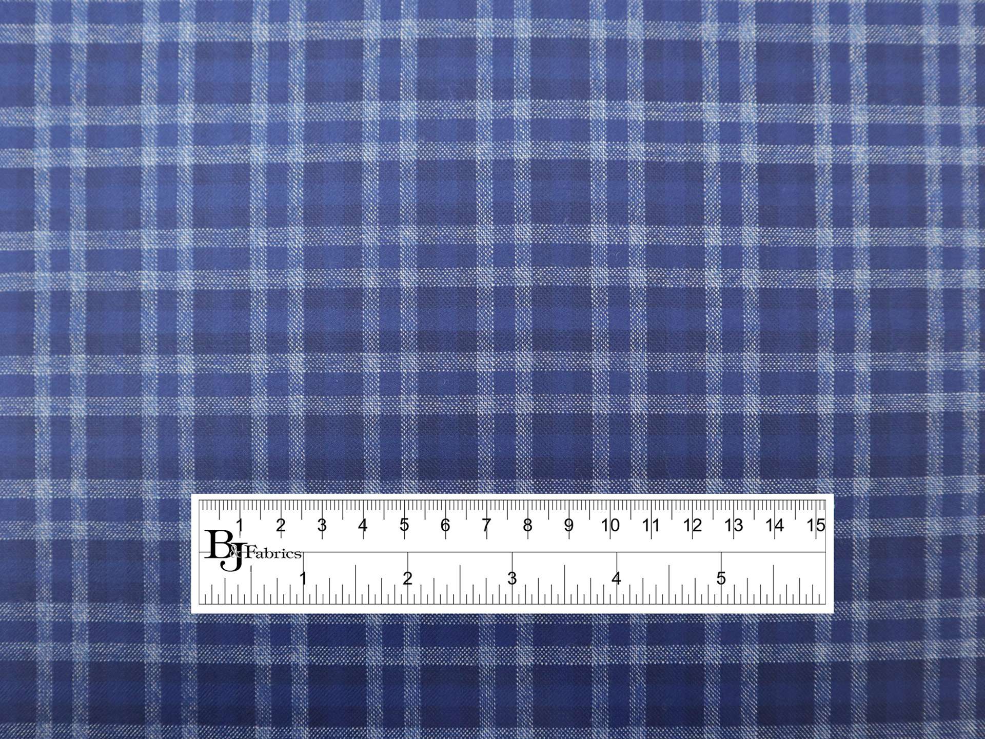 Italian Super 150s Wool Plaid Suiting in Blue