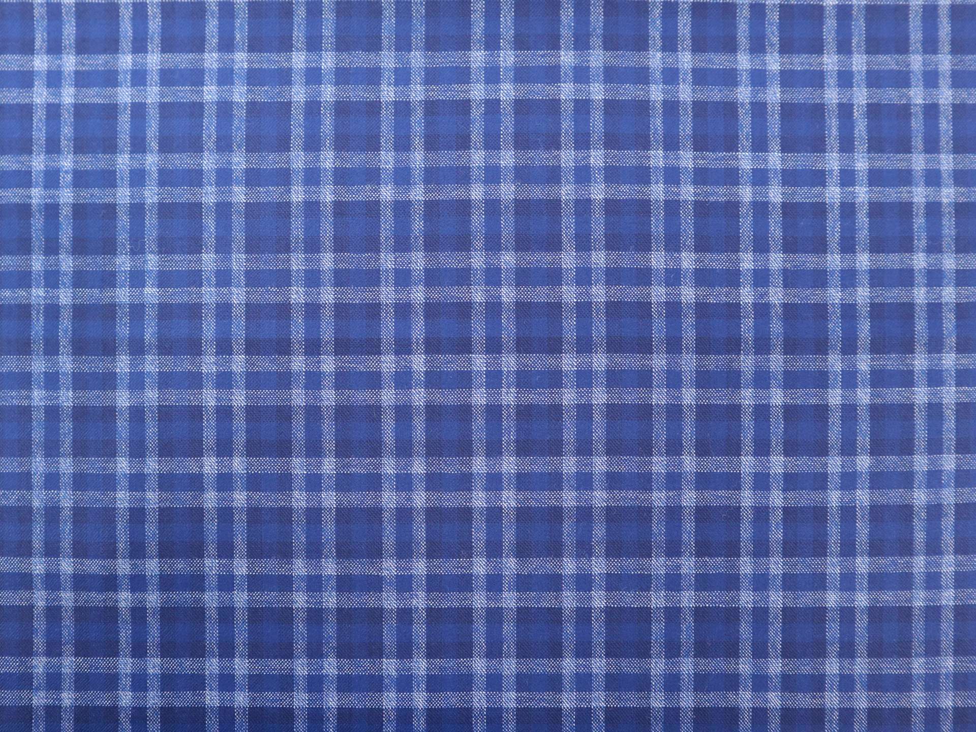 Italian Super 150s Wool Plaid Suiting in Blue