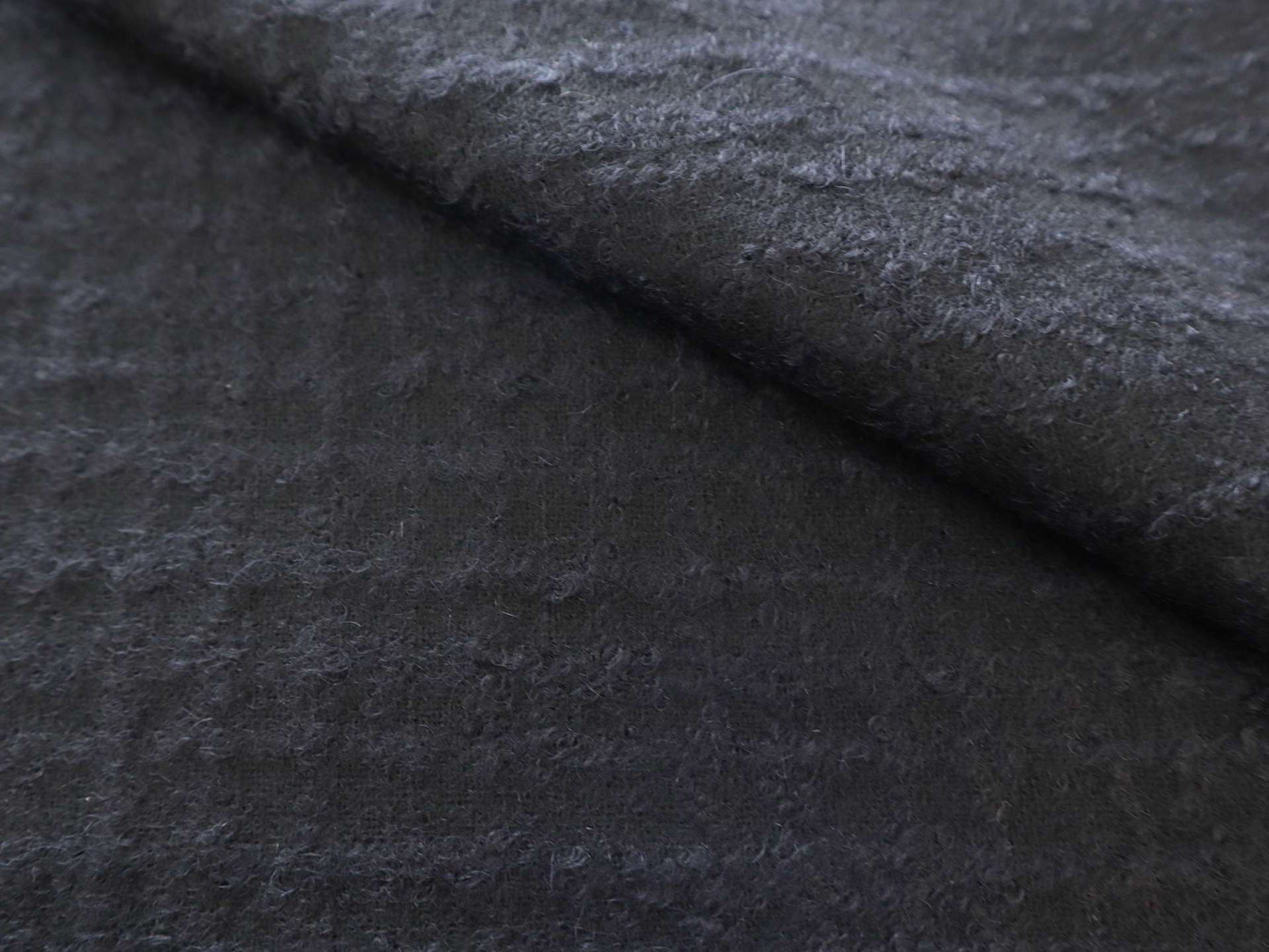 Wool & Cashmere Novelty Tweed in Midnight