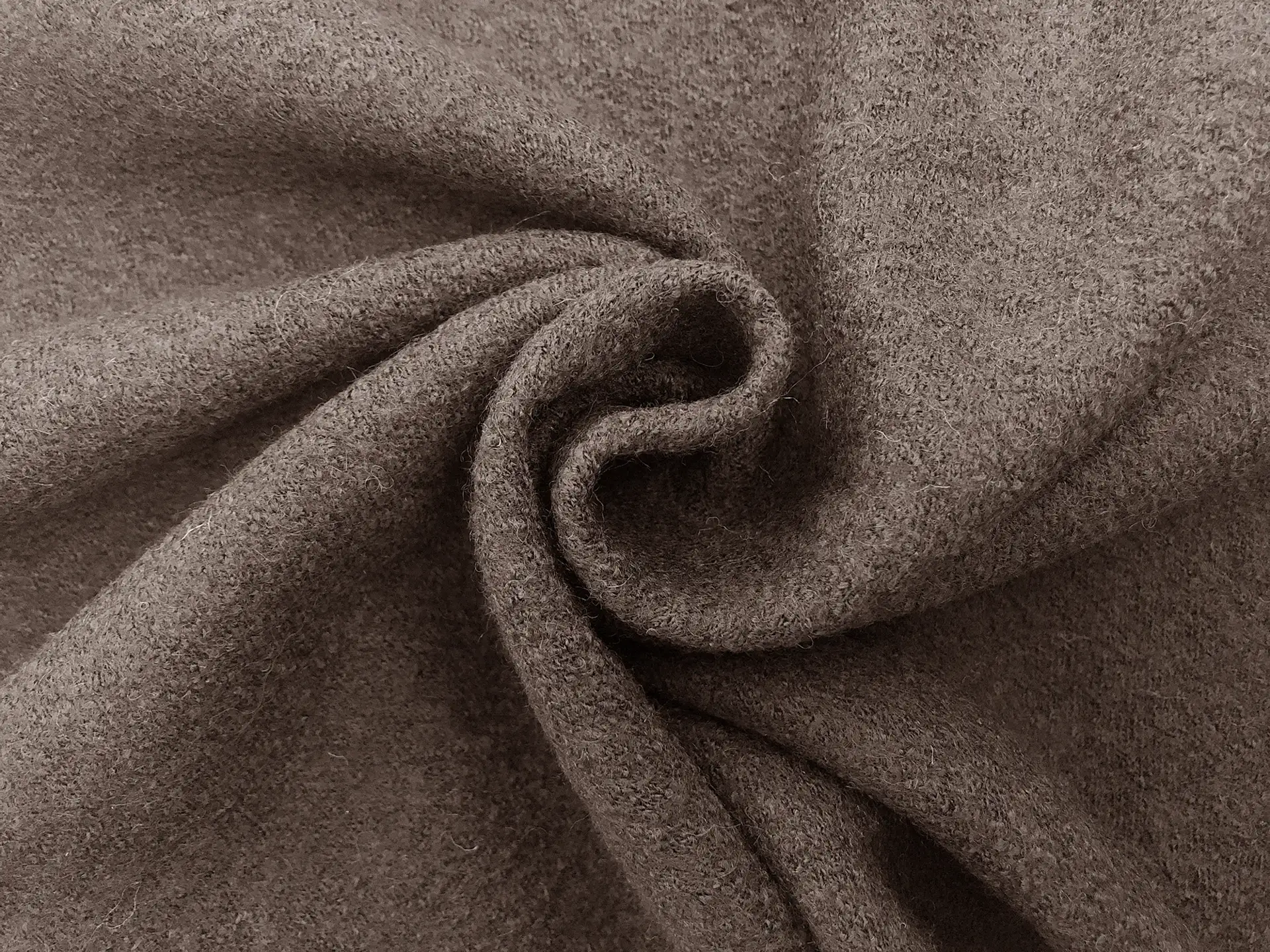 Boiled Wool Blend Knit in Taupe