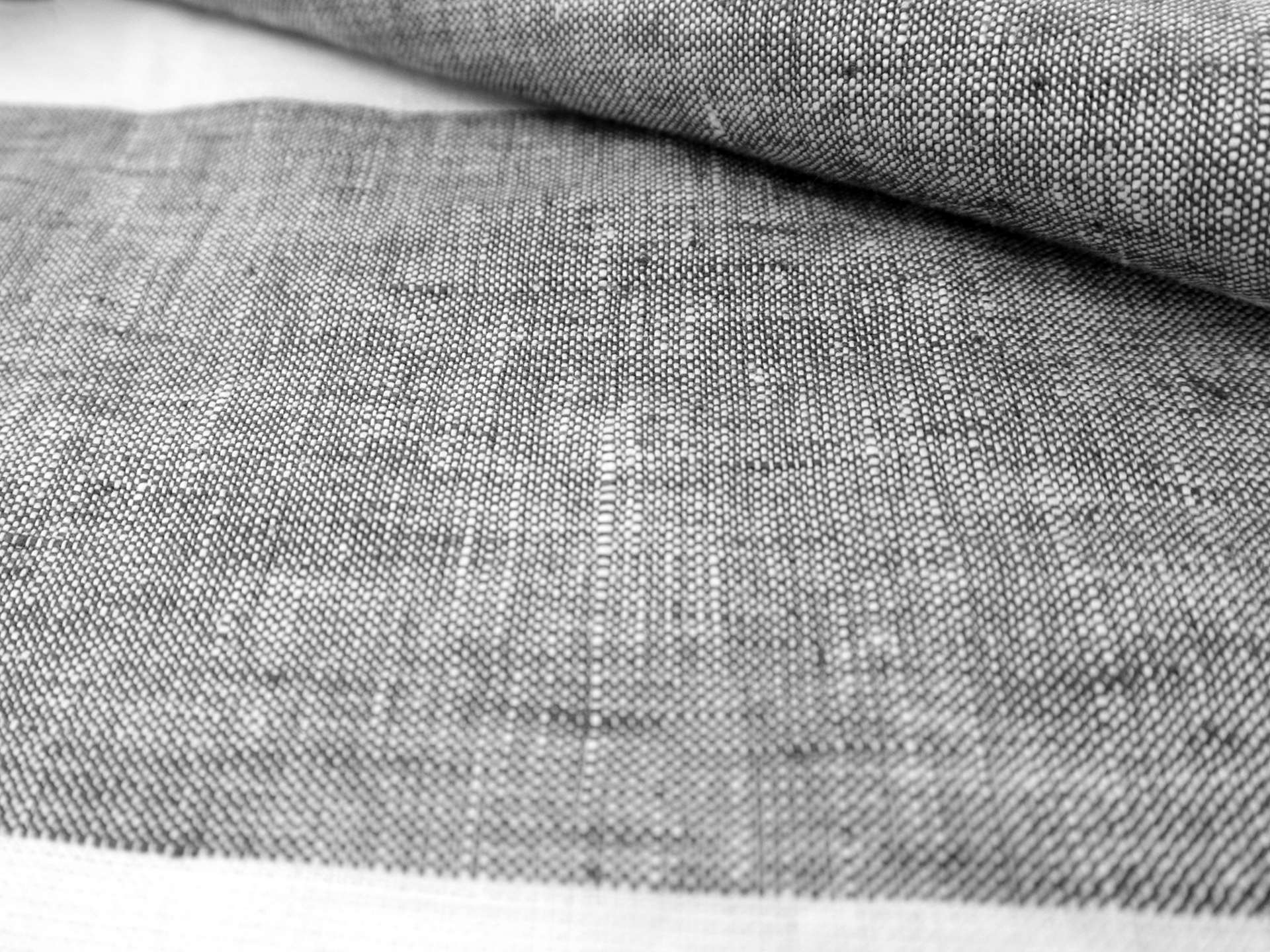 Linen Upholstery Stripe in Smoke Grey