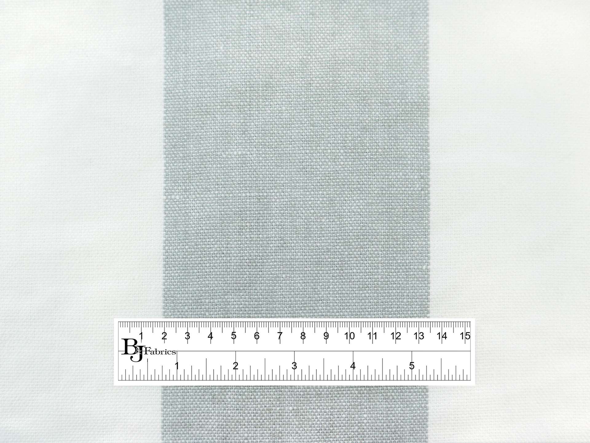 Linen Upholstery Stripe in Ciel & Ivory