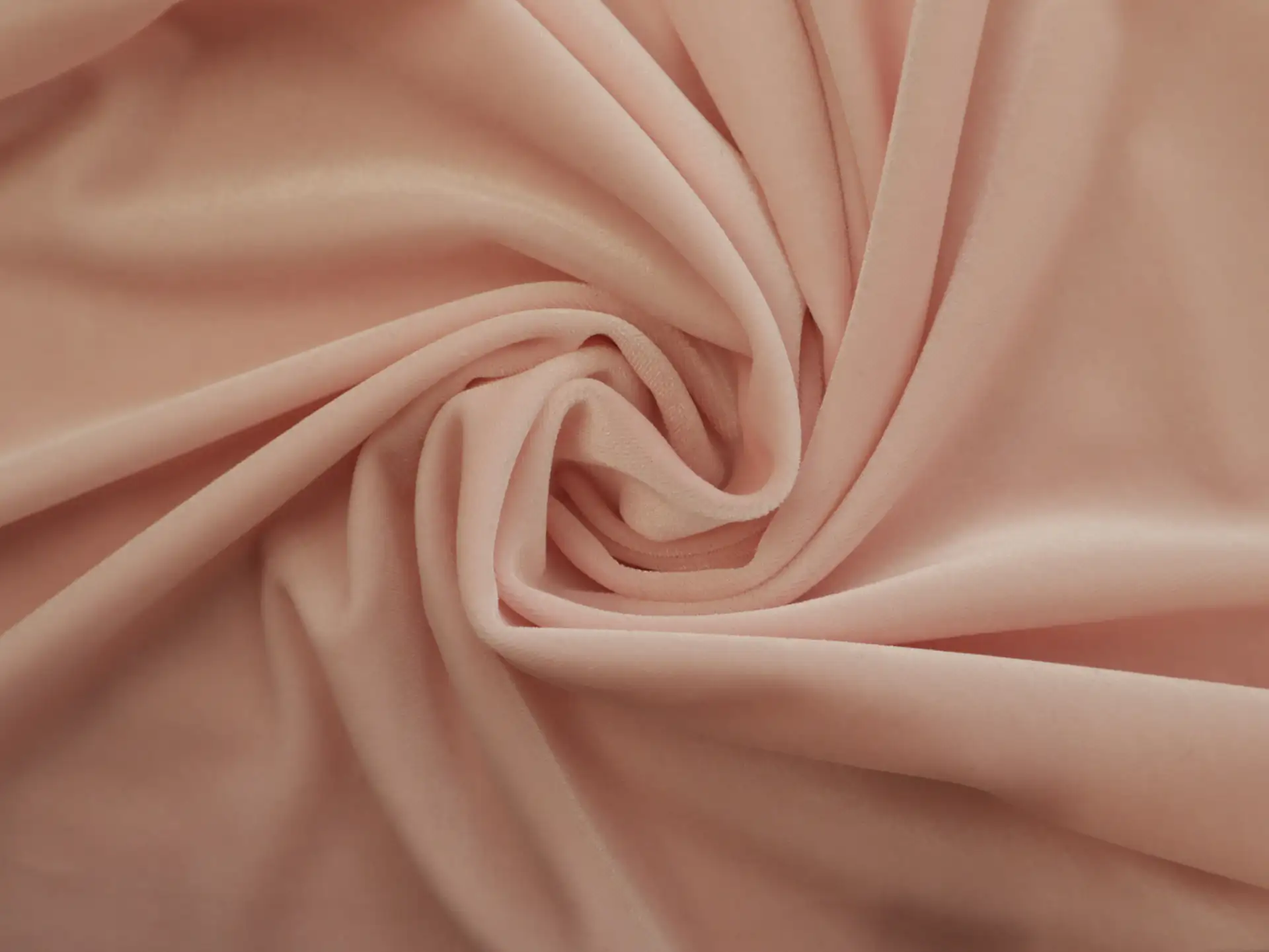 Polyester and Lycra Blend Stretch Velvet in Rosette