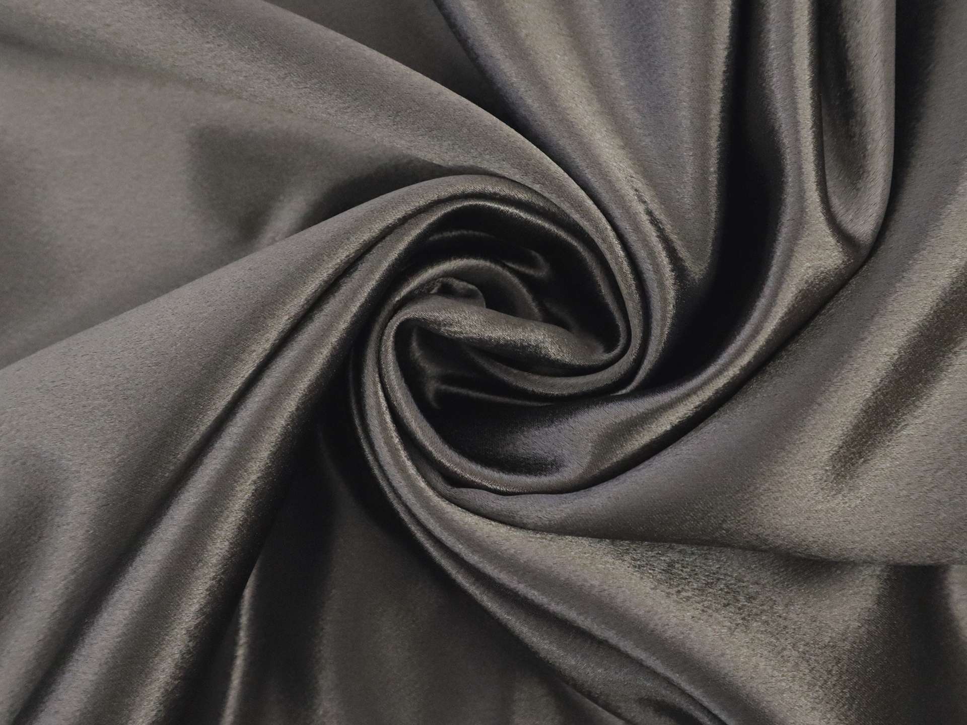 Polyester Crepe Back Satin in Charcoal