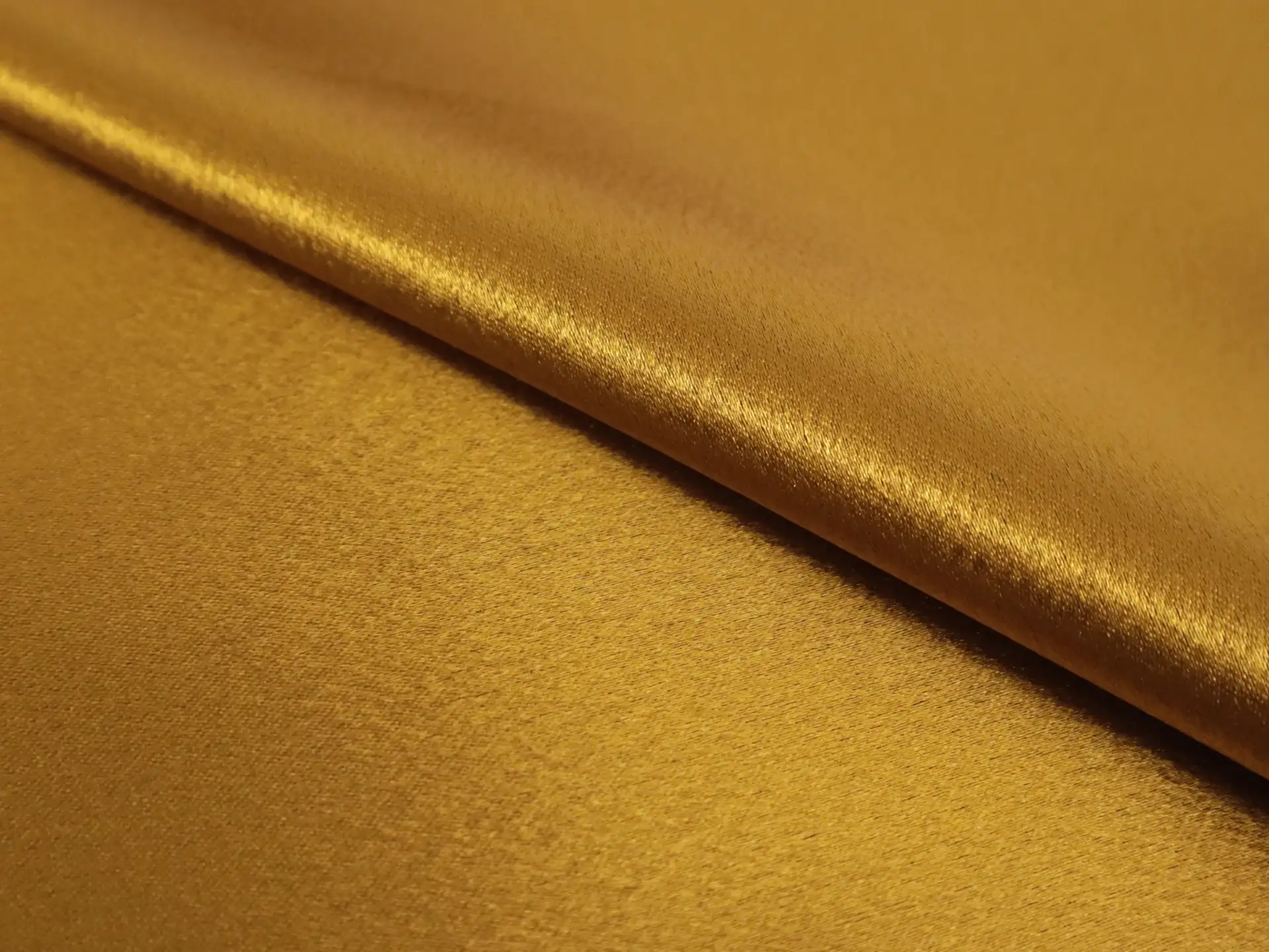 Polyester Crepe Back Satin in Antique Gold