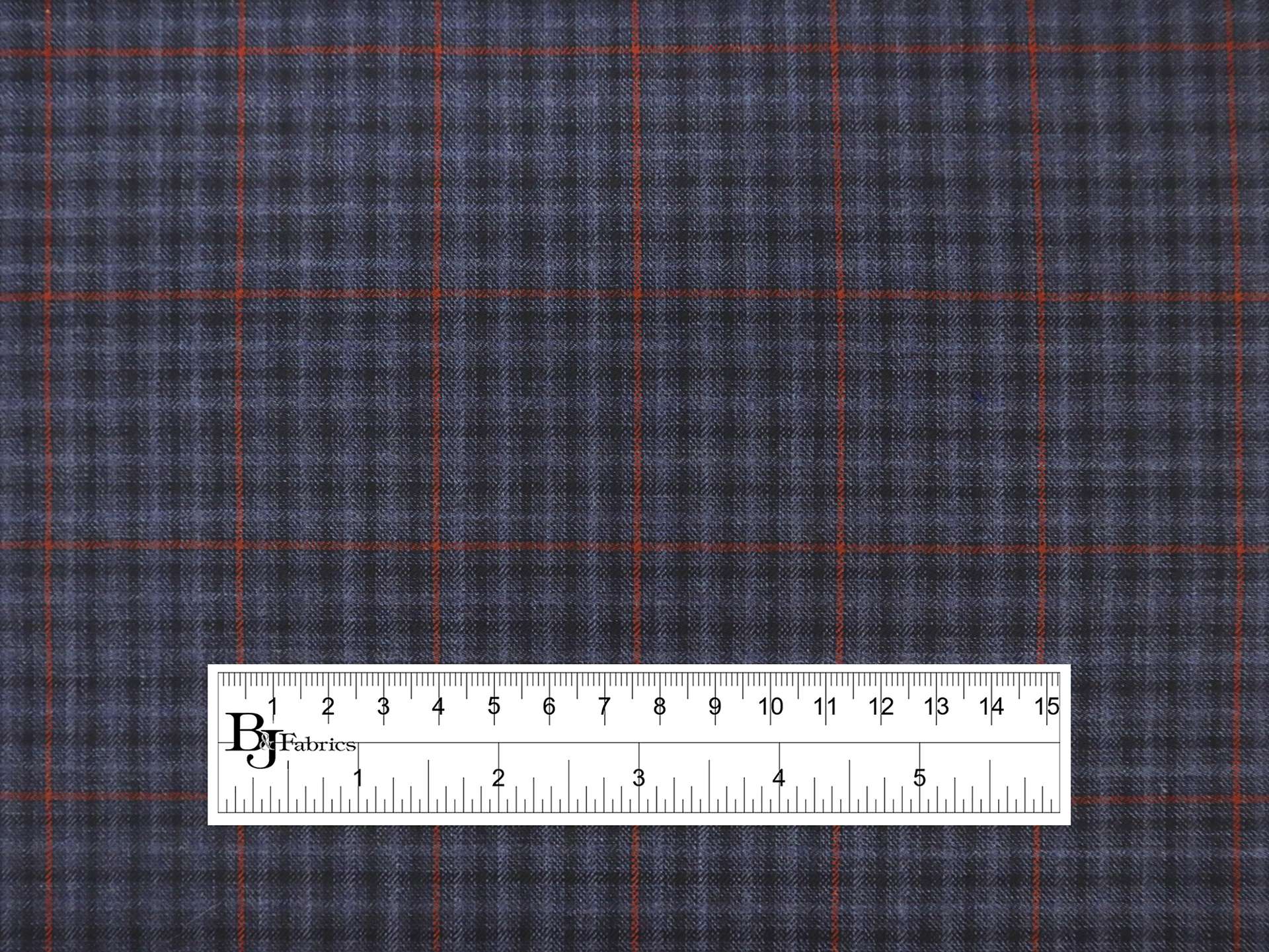 Italian Virgin Wool Plaid in Spruce Blue