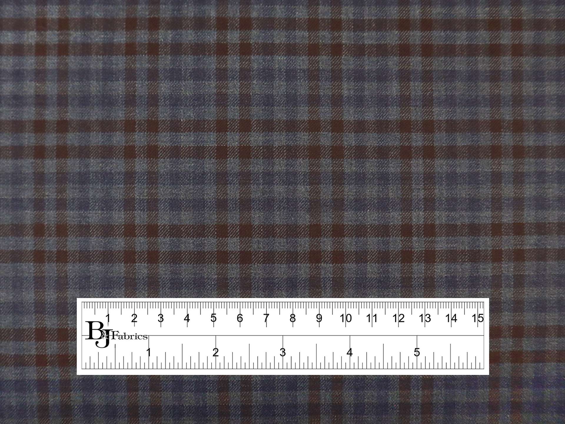 Italian Loro Piana Wool Plaid Suiting in Navy