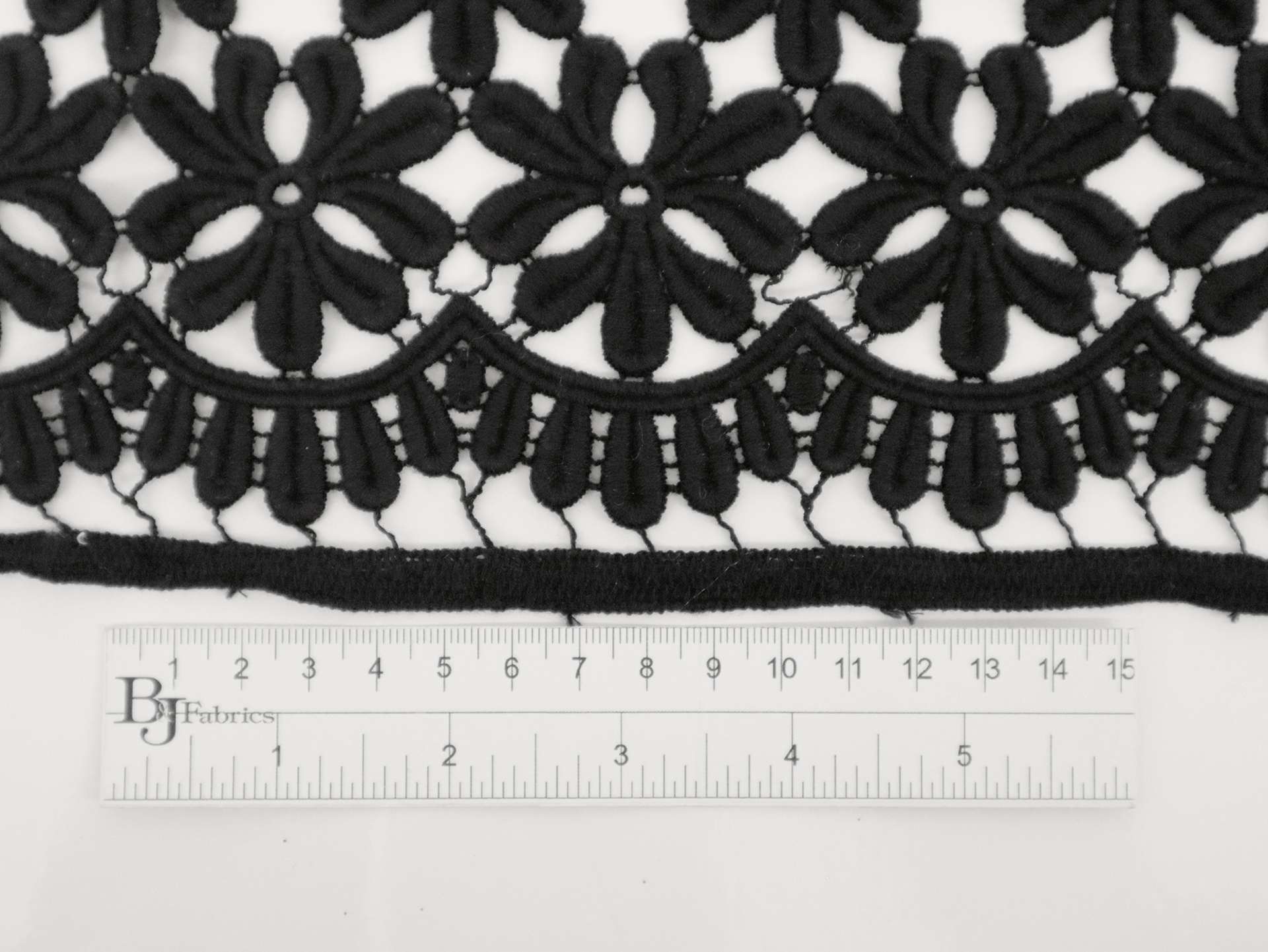 Made in Switzerland Cotton Guipure Lace with Floral Pattern