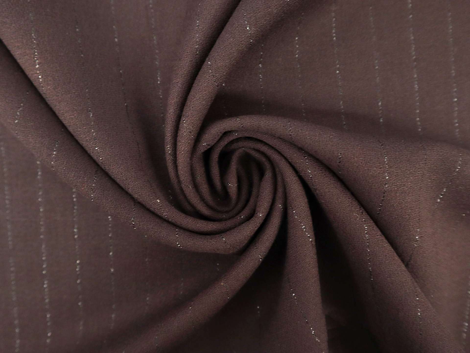 Wool Lurex Striped Crepe