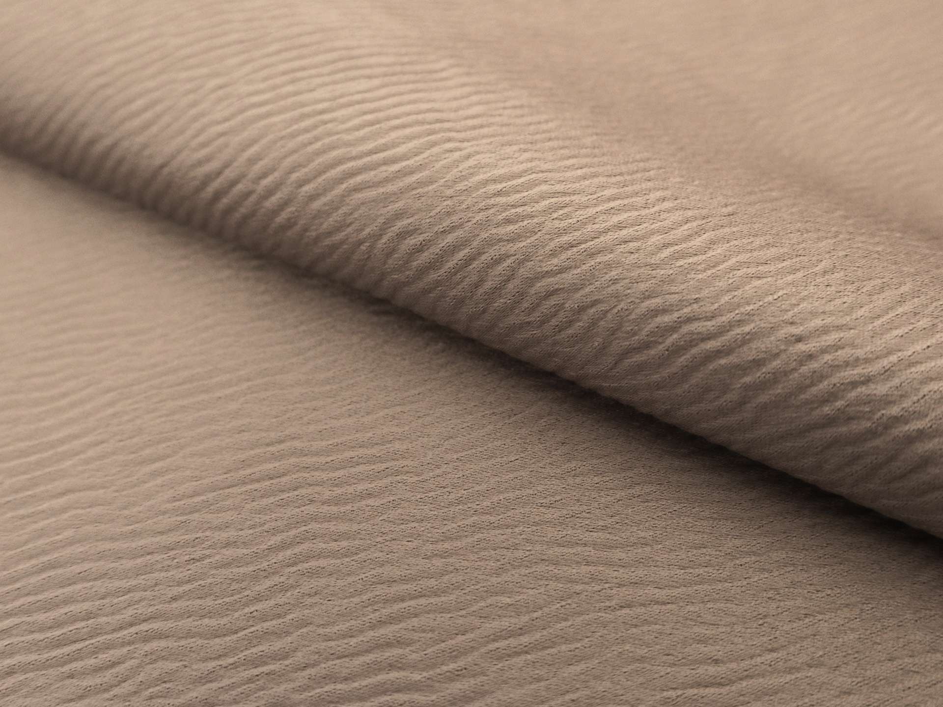 Double Face Triacetate Polyester Blend Ripple Satin in Taupe