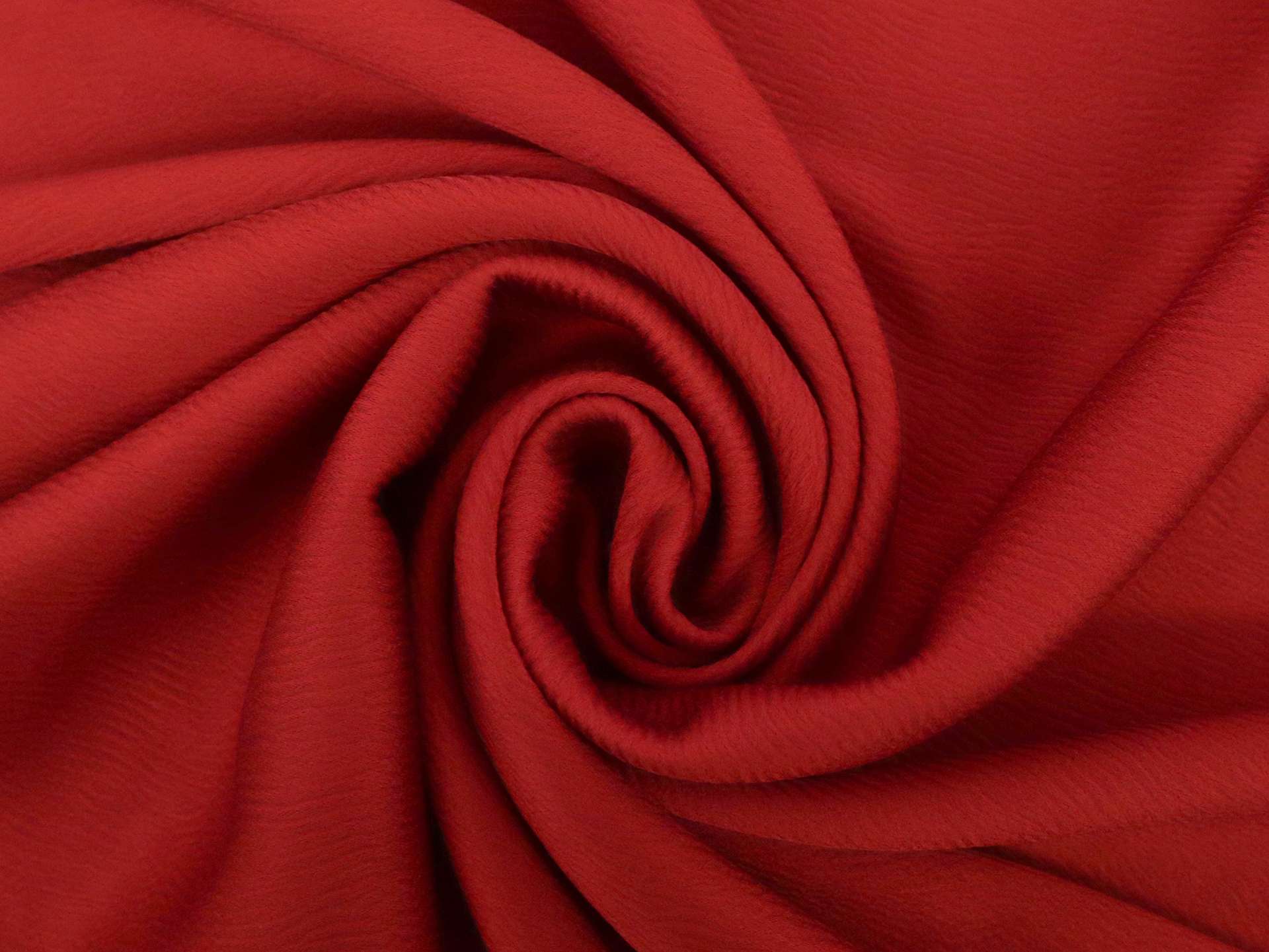 Double Face Triacetate Polyester Blend Ripple Satin in Red