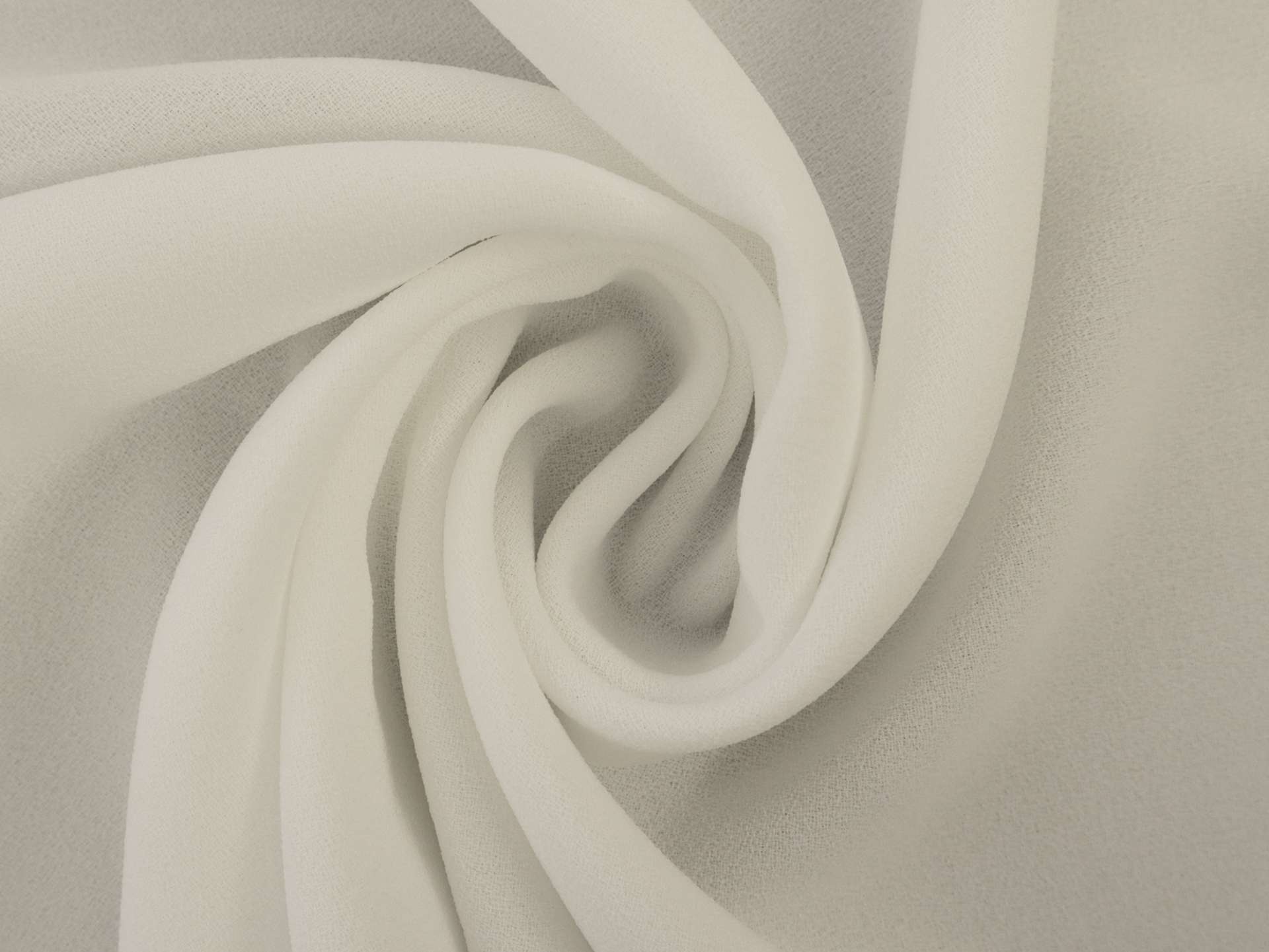 Polyester Crepe in White