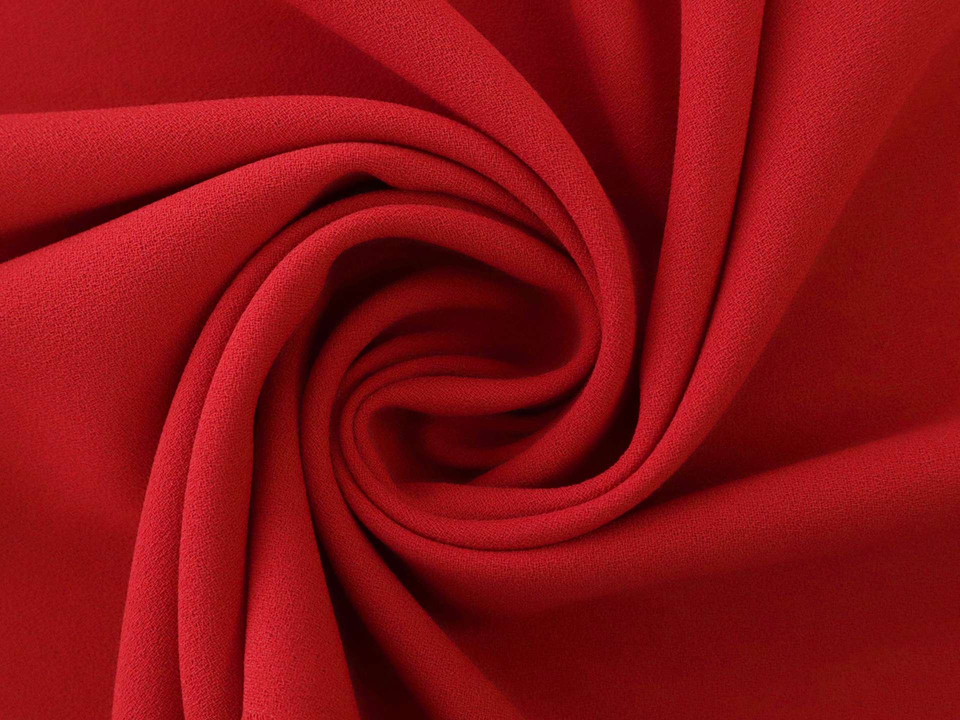 Polyester Crepe in Red