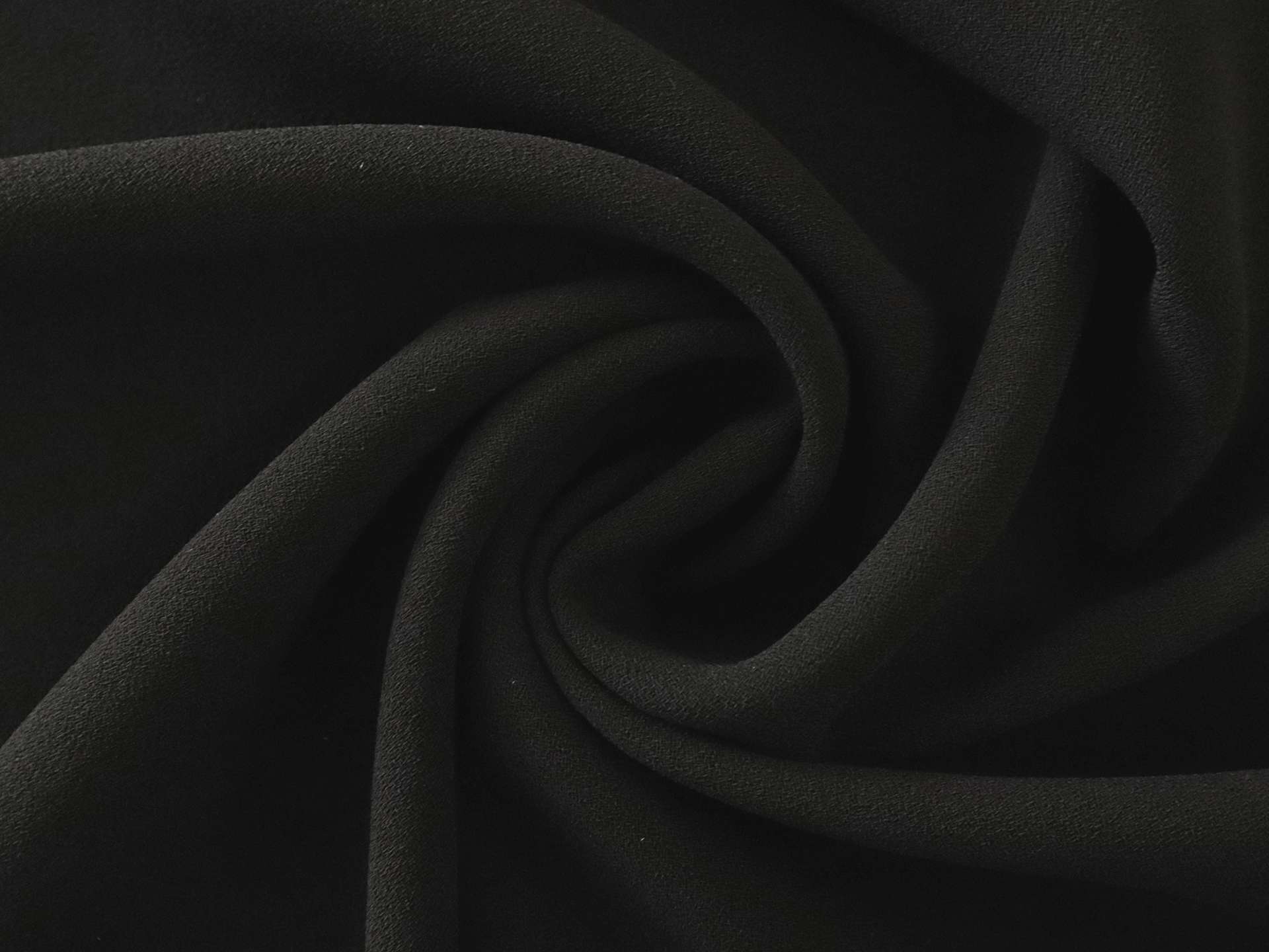 Polyester Crepe in Black