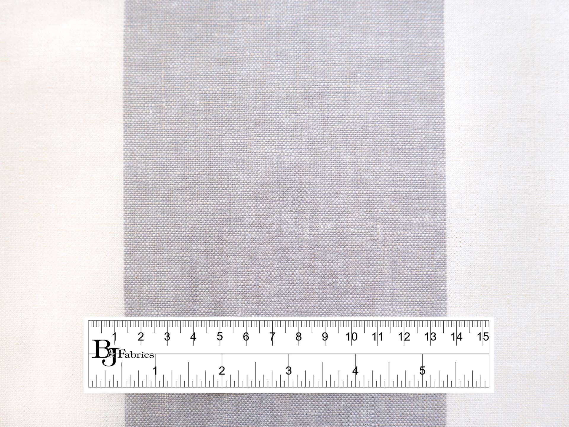 Linen Upholstery Metallic Stripe in Gold Grey