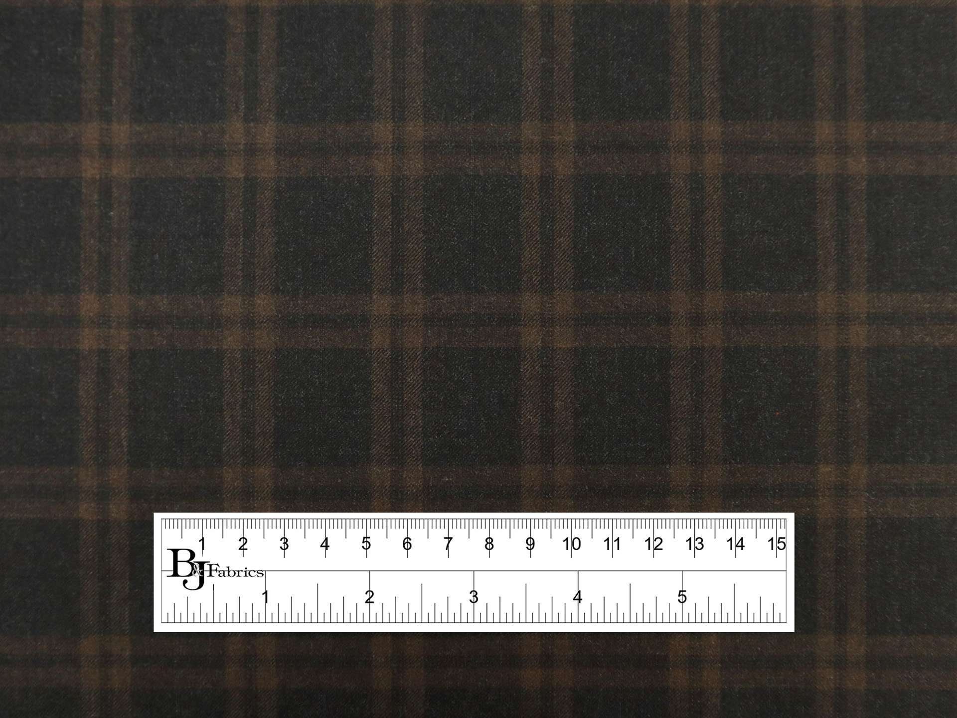 Super 130s Wool Plaid Suiting in Espresso 