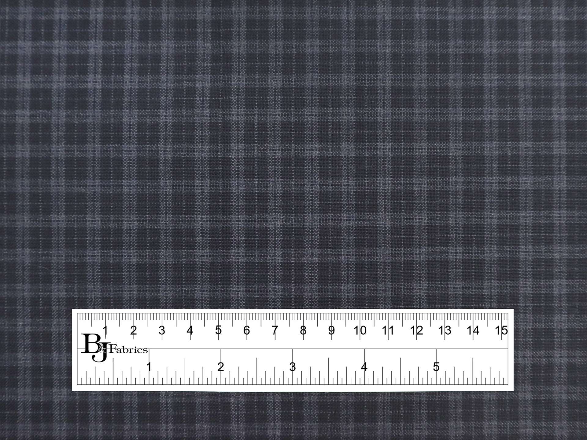 Italian Kiton Wool Mini Plaid Suiting in Dark Navy