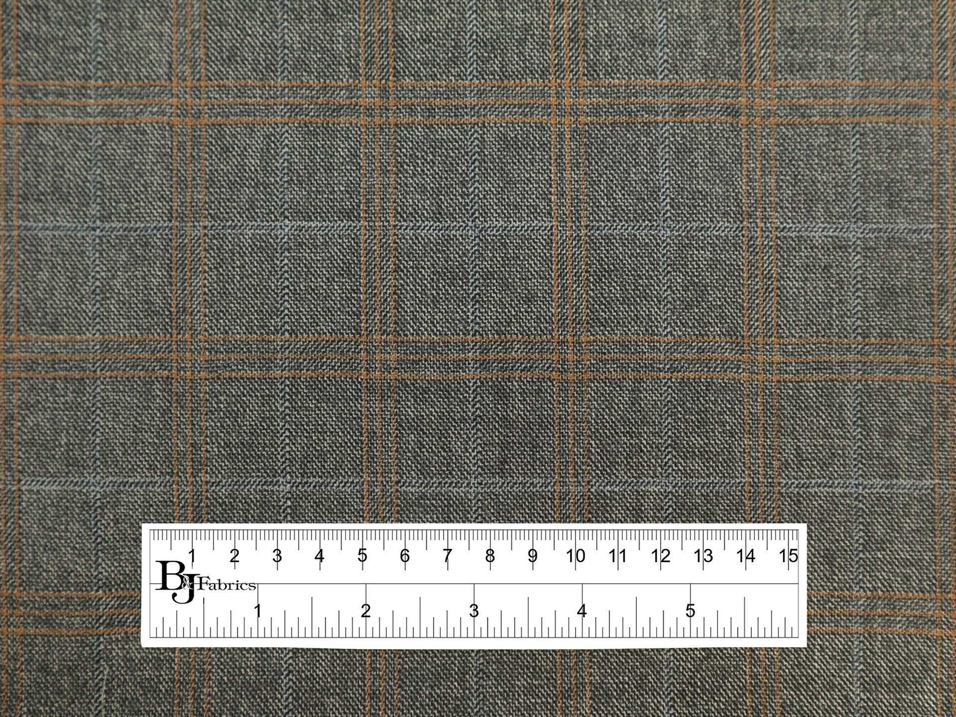 Italian Wool Plaid Suiting in Grey Goldenrod 