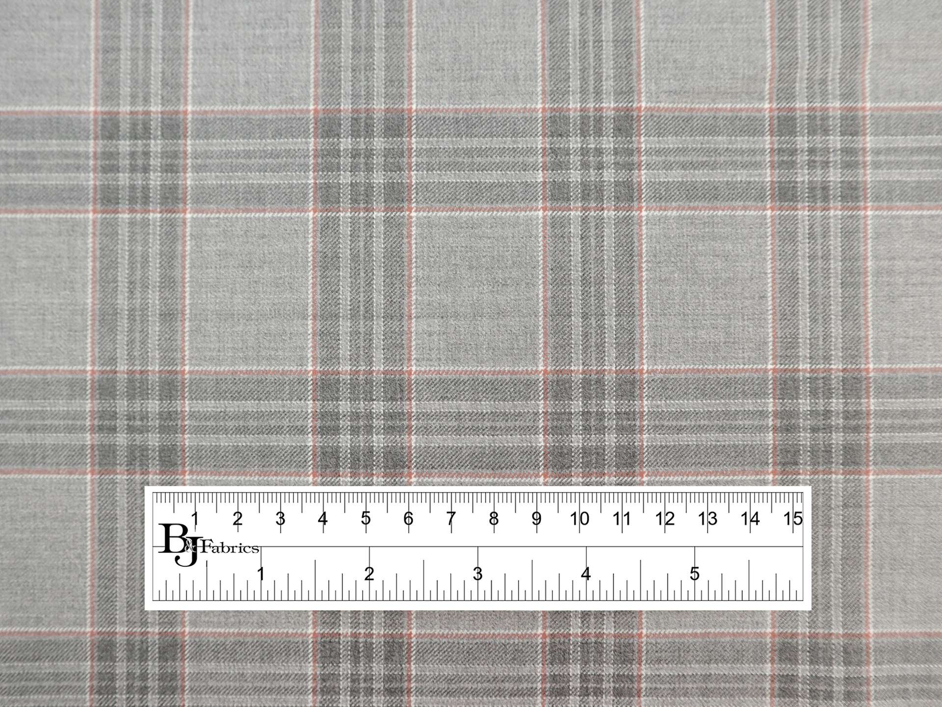 Italian Wool Super 130's Plaid Suiting in Grey