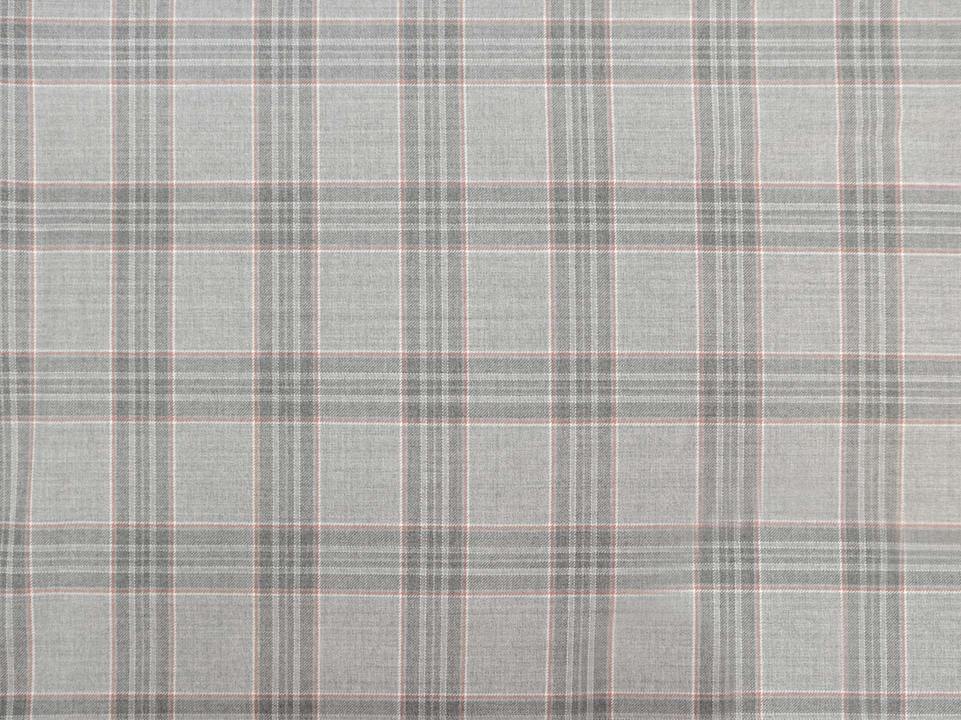 Italian Wool Super 130's Plaid Suiting in Grey