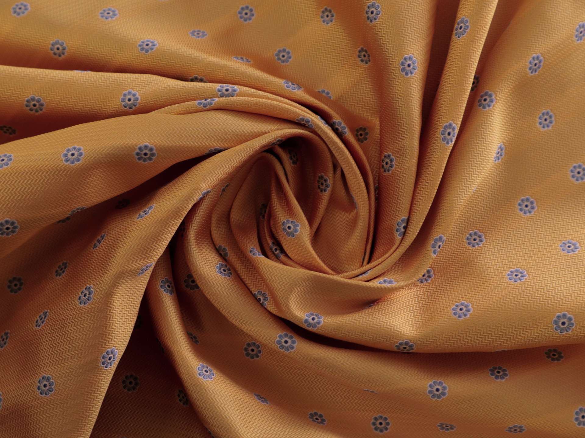 Silk Jacquard with Floral Pattern