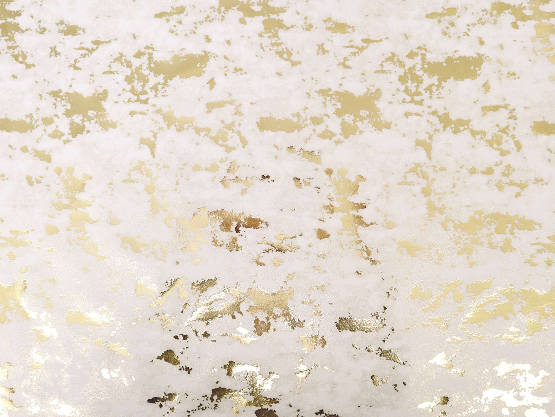 Metallic Foil-Brushed Cotton in White and Gold