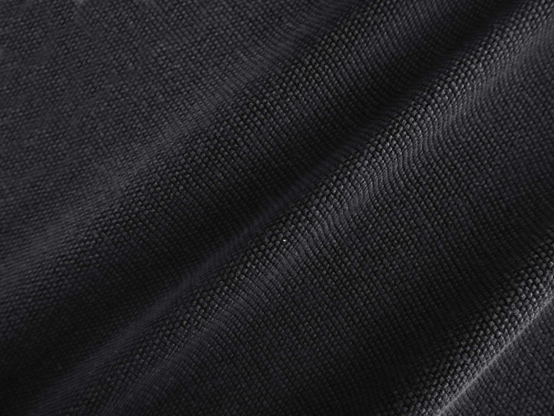 Italian Cotton Pique Knit in Nero