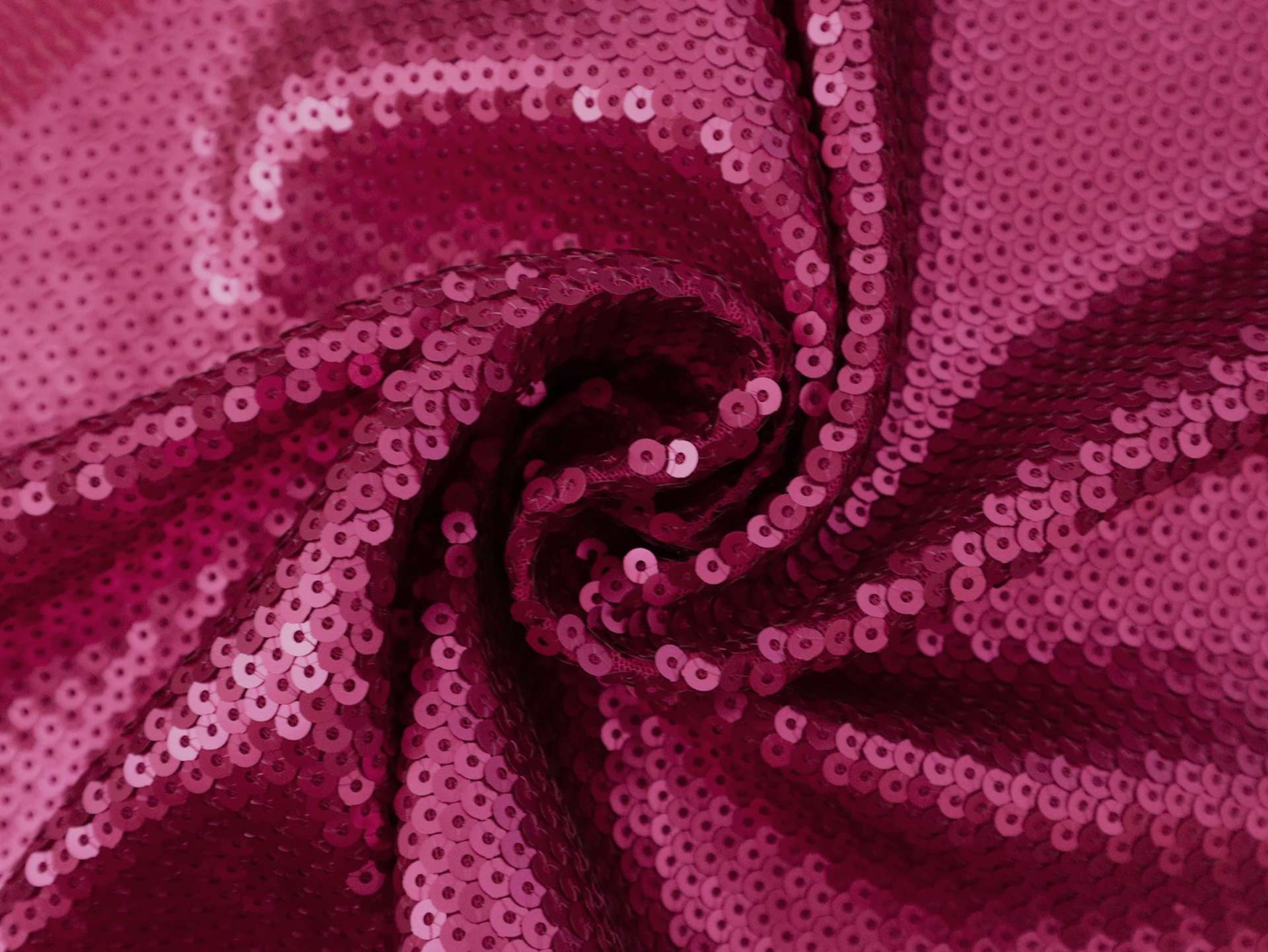 Fish Scale Sequins on Tulle in Fuchsia