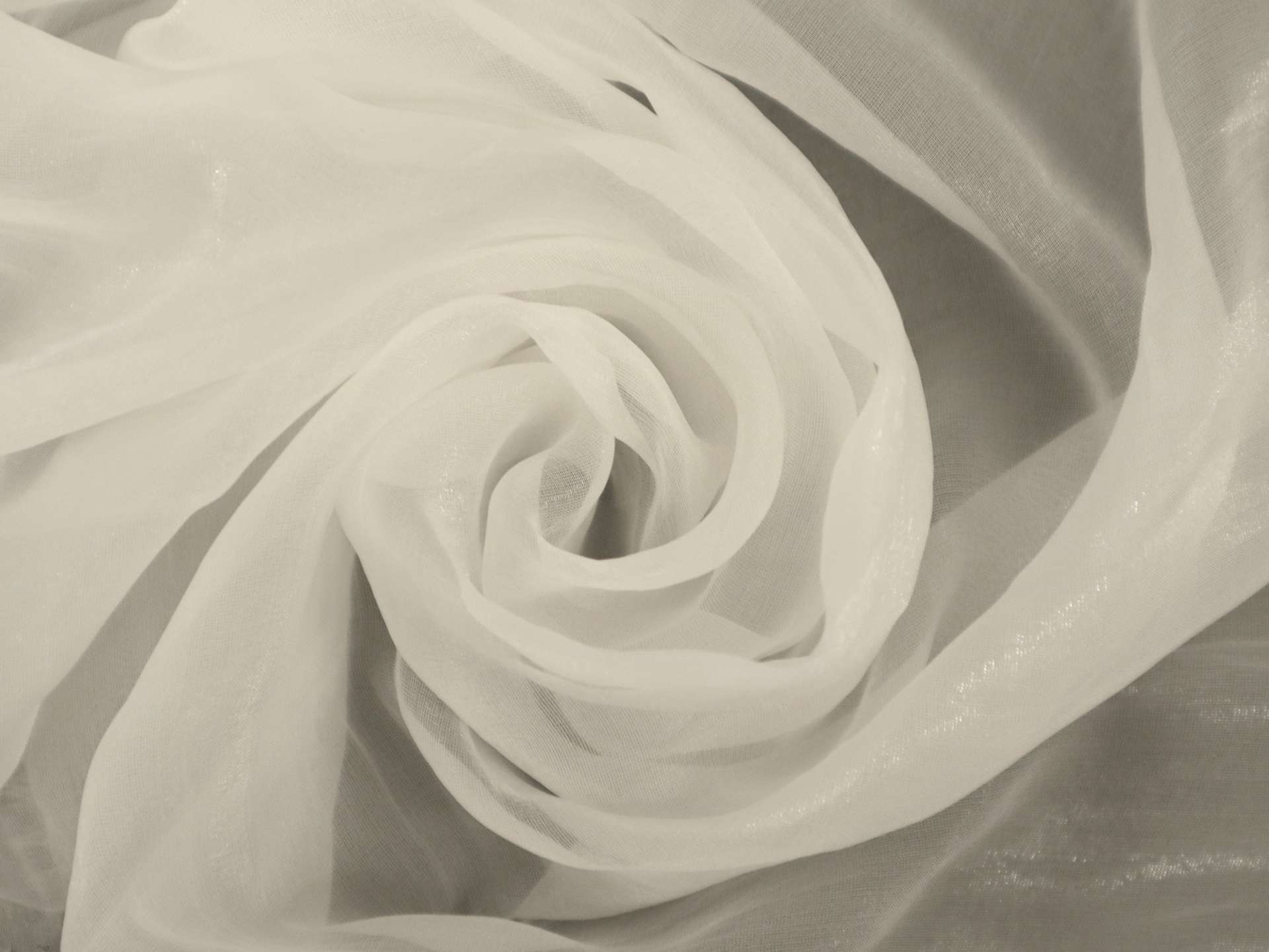 Silk and Nylon Chiffon in Diamond White