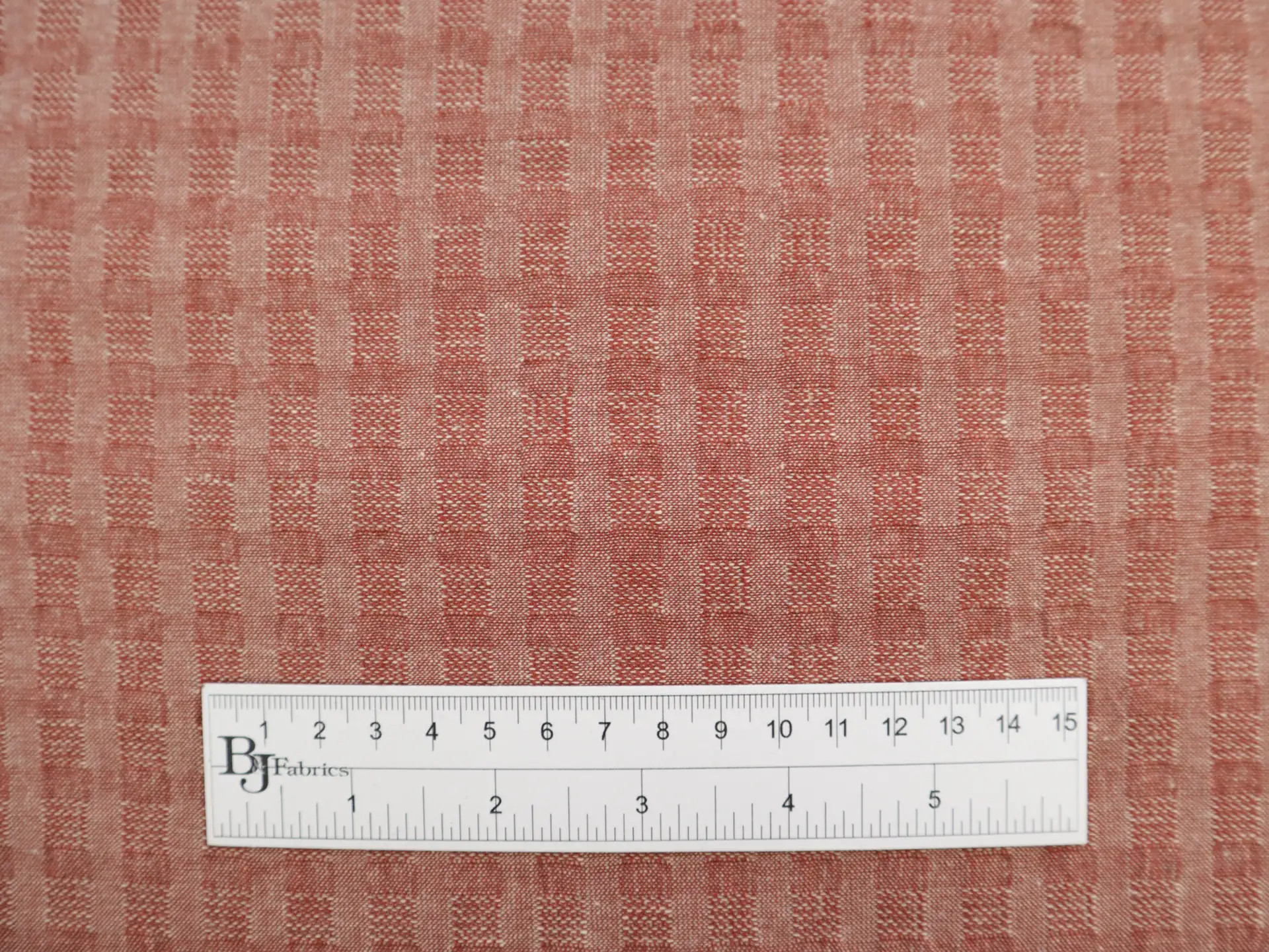 Woven Cotton Novelty Check in Chambray Red