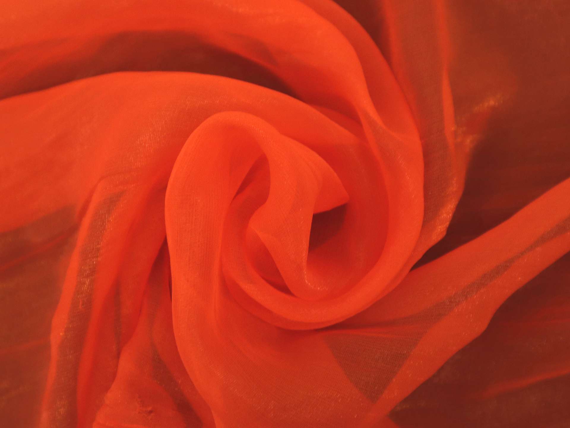 Silk and Nylon Chiffon in Orange
